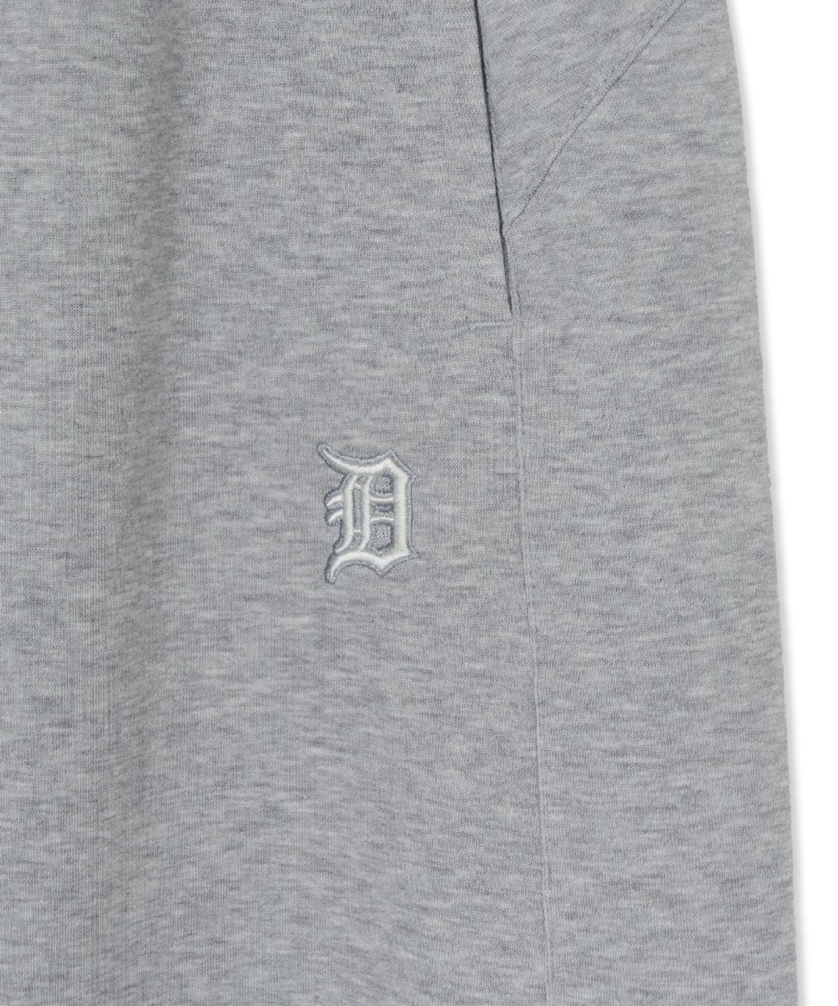 엠엘비(MLB) 여성 베이직 스몰로고 드로우스트링 커브와이드 팬츠 DET (Melange Grey)