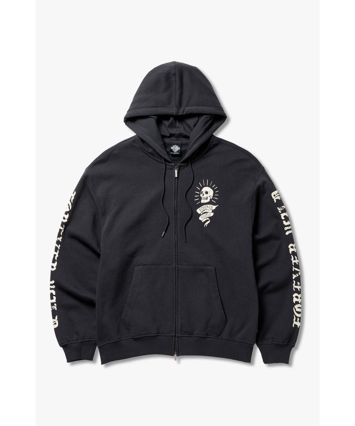 할리데이비슨 컬렉션스®(HARLEY-DAVIDSON COLLECTIONS®) OL 시그니처 후드 집업 다크 그레이_HH16309004