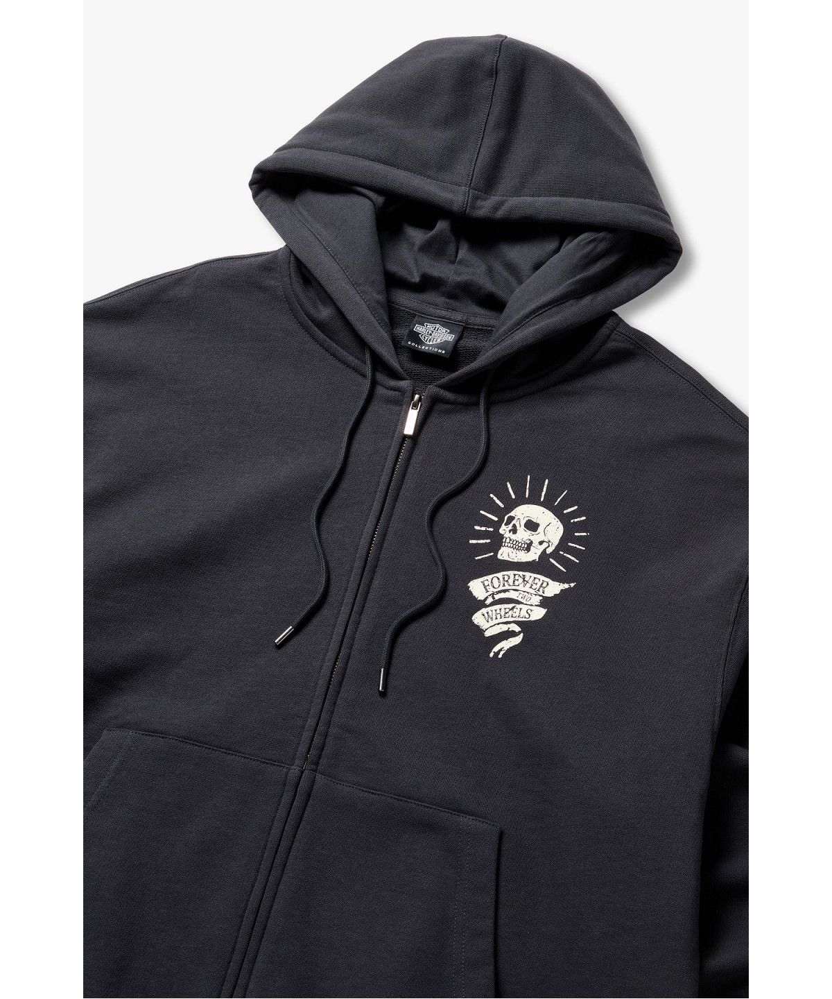 할리데이비슨 컬렉션스®(HARLEY-DAVIDSON COLLECTIONS®) OL 시그니처 후드 집업 다크 그레이_HH16309004