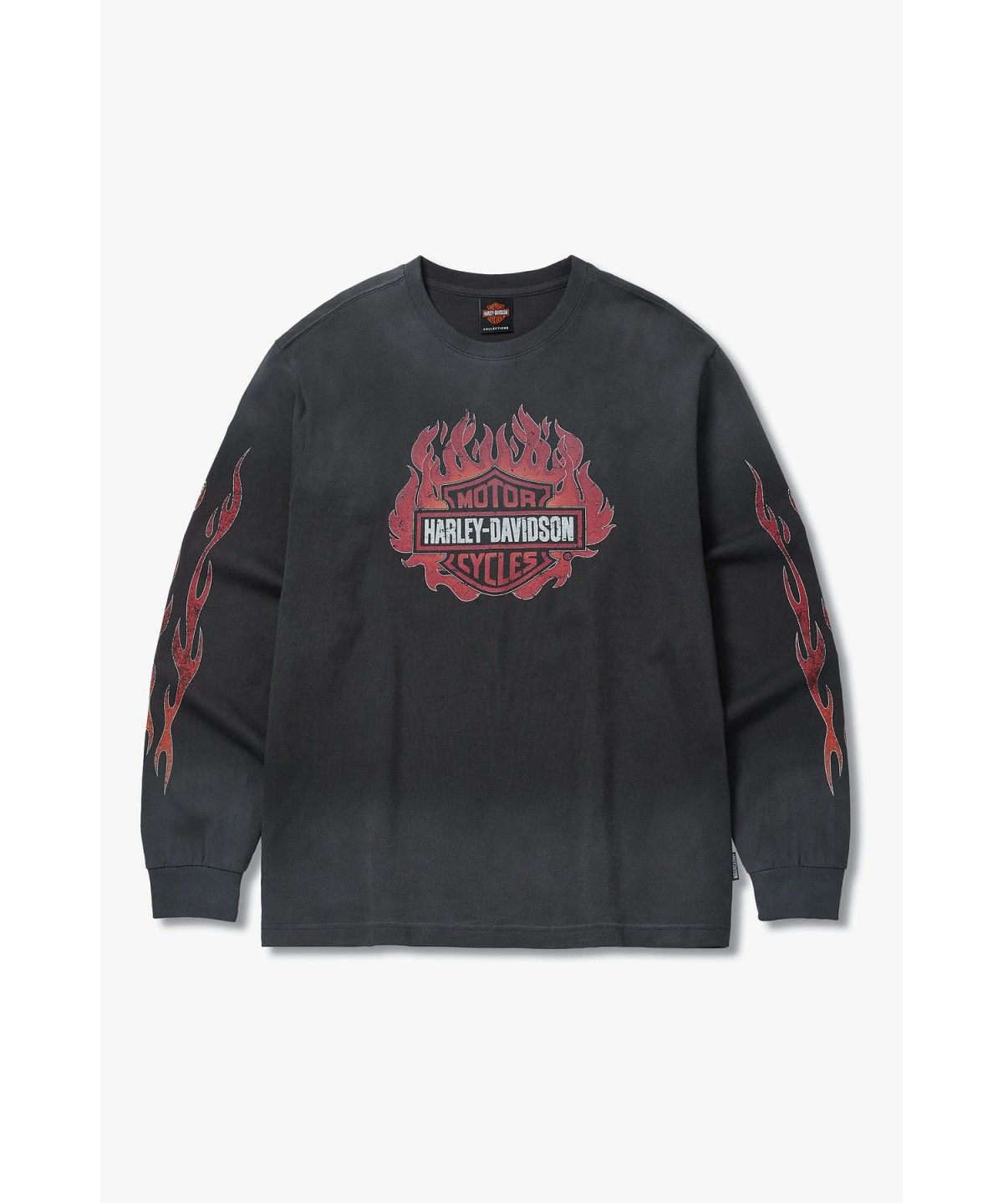 할리데이비슨 컬렉션스®(HARLEY-DAVIDSON COLLECTIONS®) [American Vintage] 플레임 B&S 롱슬리브 티셔츠 다크 그레이_HH16311007