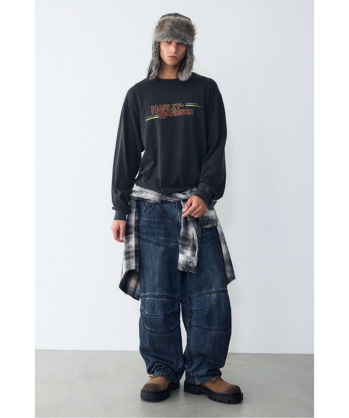 할리데이비슨 컬렉션스®(HARLEY-DAVIDSON COLLECTIONS®) [American Vintage] 아메리칸 투어 롱슬리브 티셔츠 챠콜_HH16311008