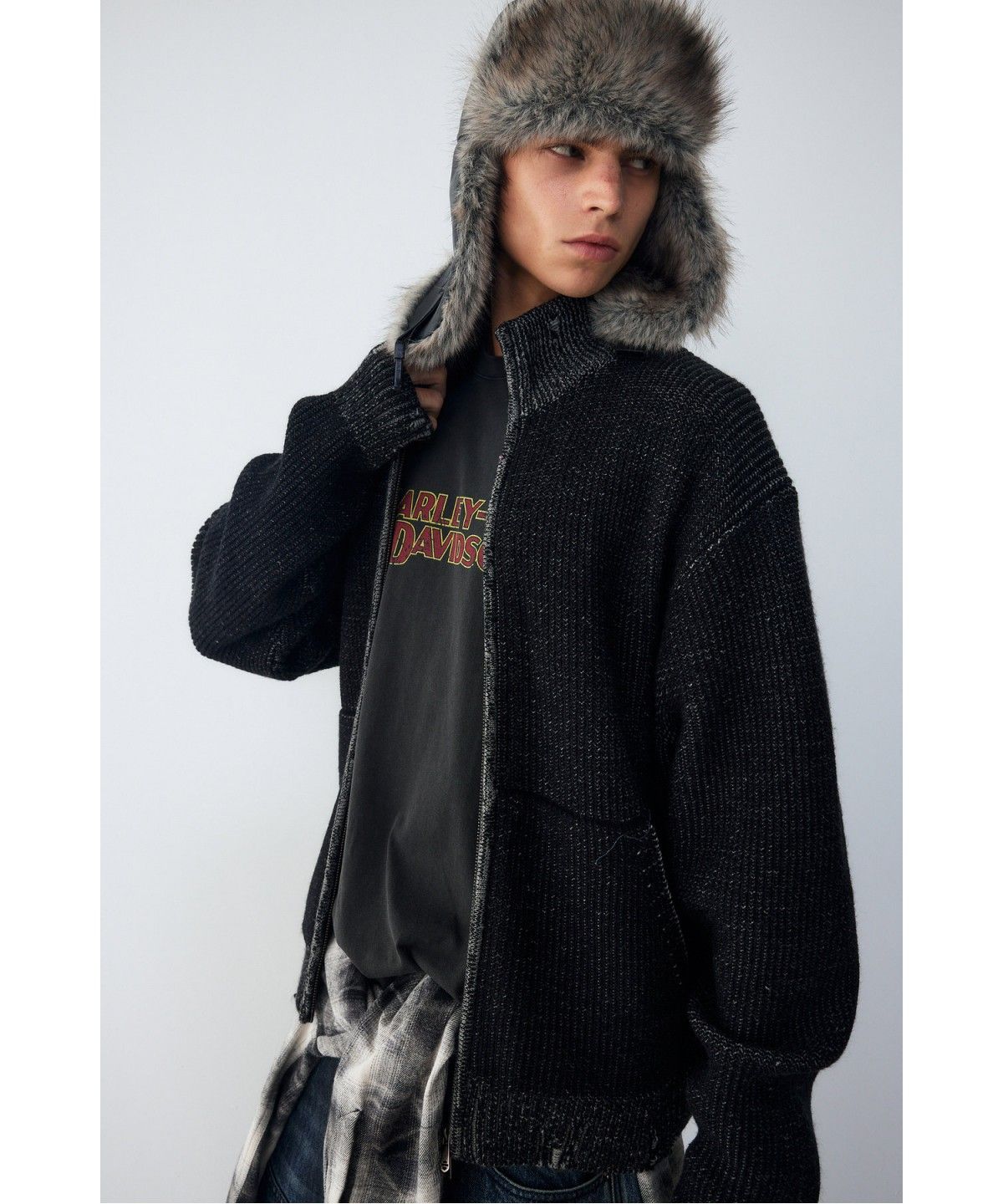 할리데이비슨 컬렉션스®(HARLEY-DAVIDSON COLLECTIONS®) [American Vintage] 아메리칸 투어 롱슬리브 티셔츠 챠콜_HH16311008