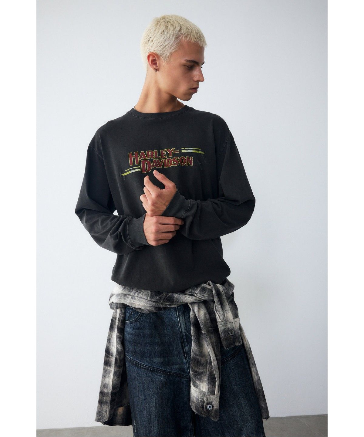 할리데이비슨 컬렉션스®(HARLEY-DAVIDSON COLLECTIONS®) [American Vintage] 아메리칸 투어 롱슬리브 티셔츠 챠콜_HH16311008