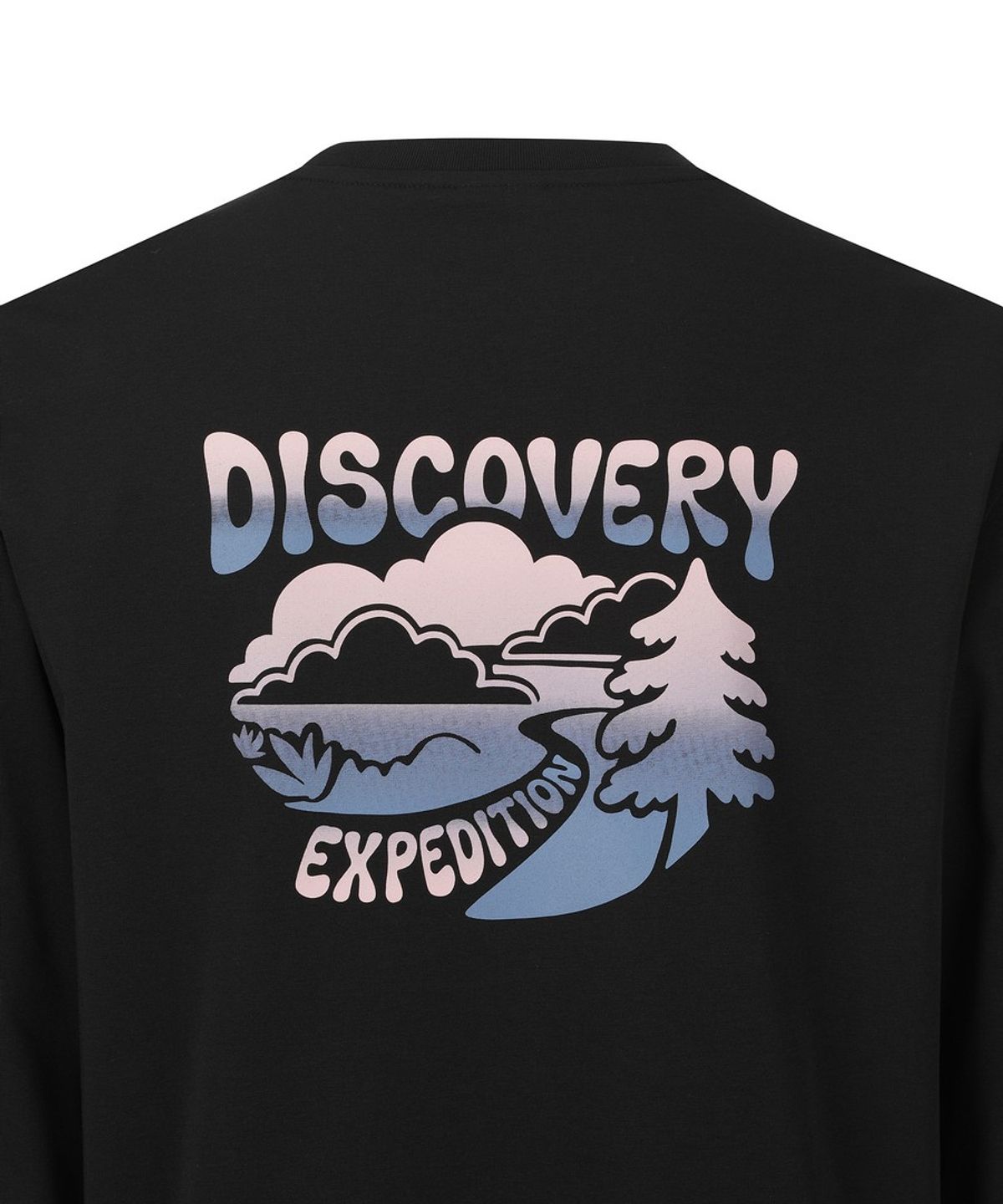 디스커버리 익스페디션(DISCOVERY EXPEDITION) 백그래픽 기능성 긴팔티 (BLACK)