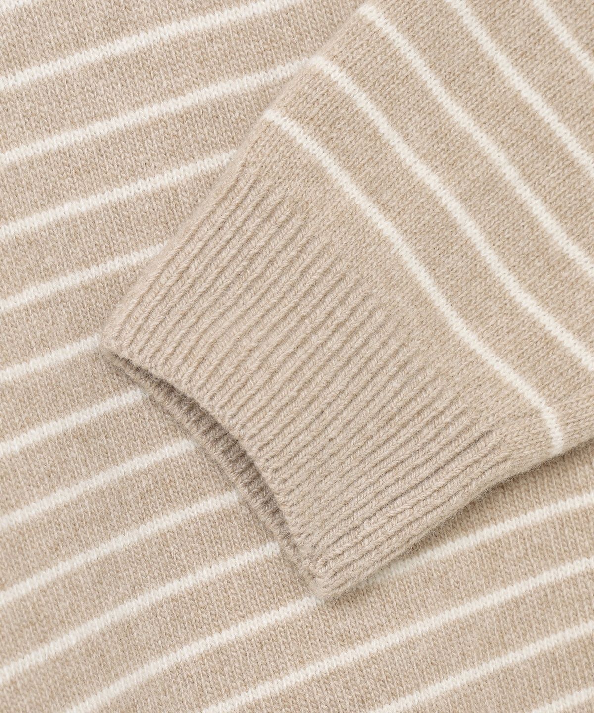 라코스테(LACOSTE) 여성 스트라이프 하프집업 스웨터 AF924E-56N 02S