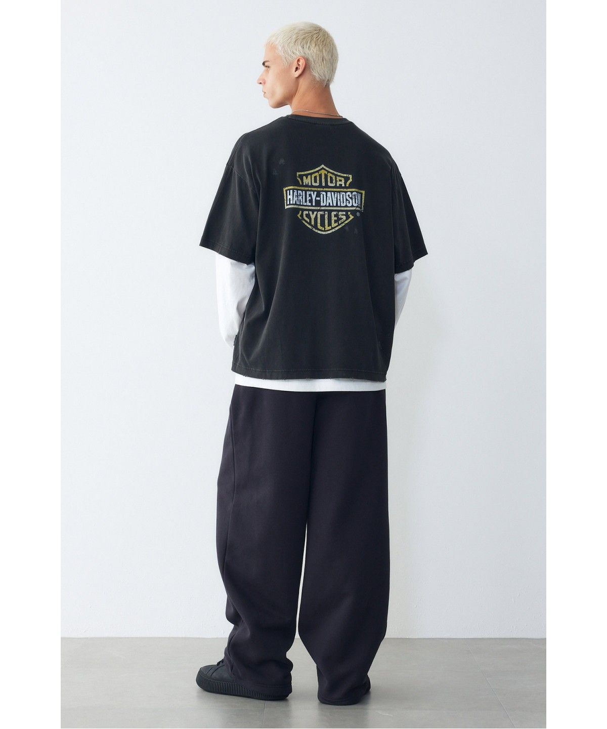 할리데이비슨 컬렉션스®(HARLEY-DAVIDSON COLLECTIONS®) [American Vintage] 1903 B&S 디스트레스드 반팔 티셔츠 다크 그레이_HH16311005