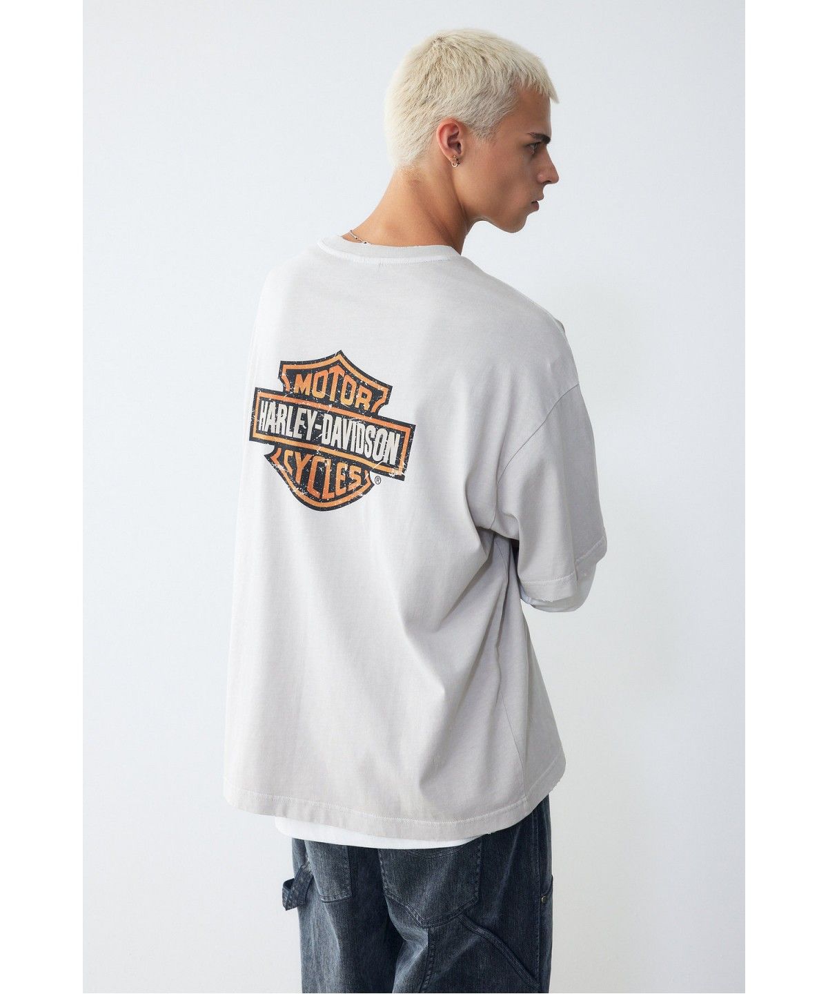할리데이비슨 컬렉션스®(HARLEY-DAVIDSON COLLECTIONS®) [American Vintage] 1903 B&S 디스트레스드 반팔 티셔츠 라이트 바이올렛_HH16311005
