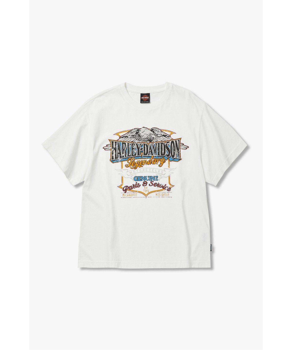 할리데이비슨 컬렉션스®(HARLEY-DAVIDSON COLLECTIONS®) [American Vintage] 레전더리 이글 반팔 티셔츠 화이트_HH16311006