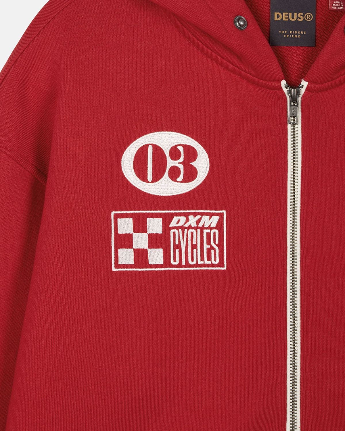 데우스 엑스 마키나(DEUS EX MACHINA) Custom Zip Hoodie_Red