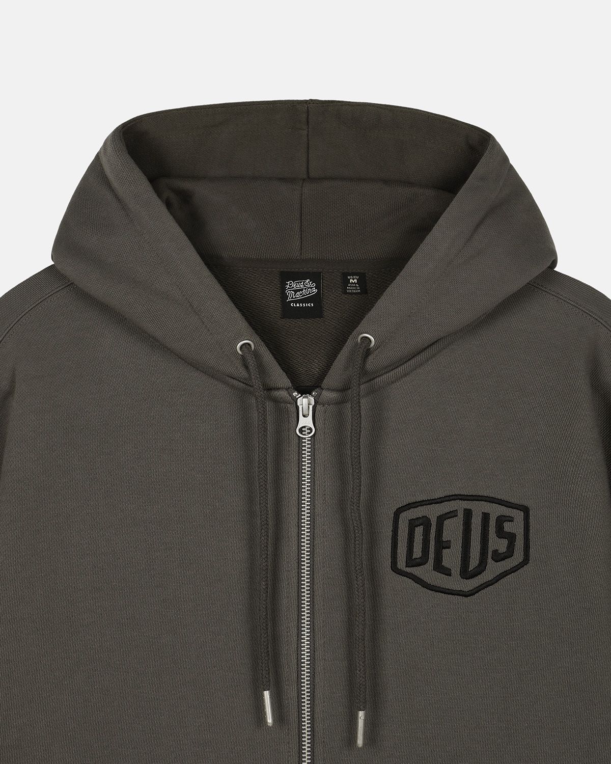 데우스 엑스 마키나(DEUS EX MACHINA) Seoul College Address Zip Hoodie_Charcoal