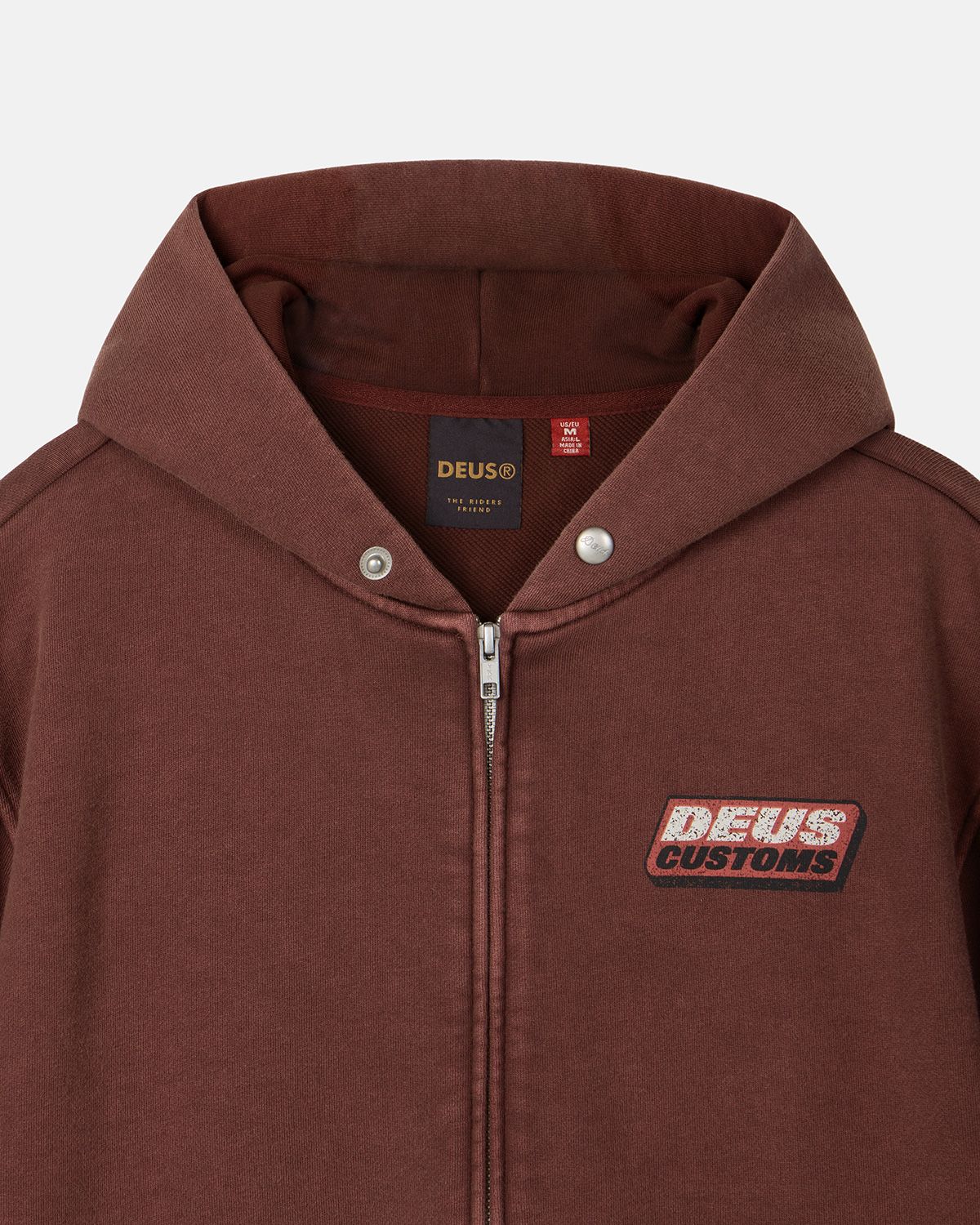 데우스 엑스 마키나(DEUS EX MACHINA) Graphic Zip Hoodie_Burgundy