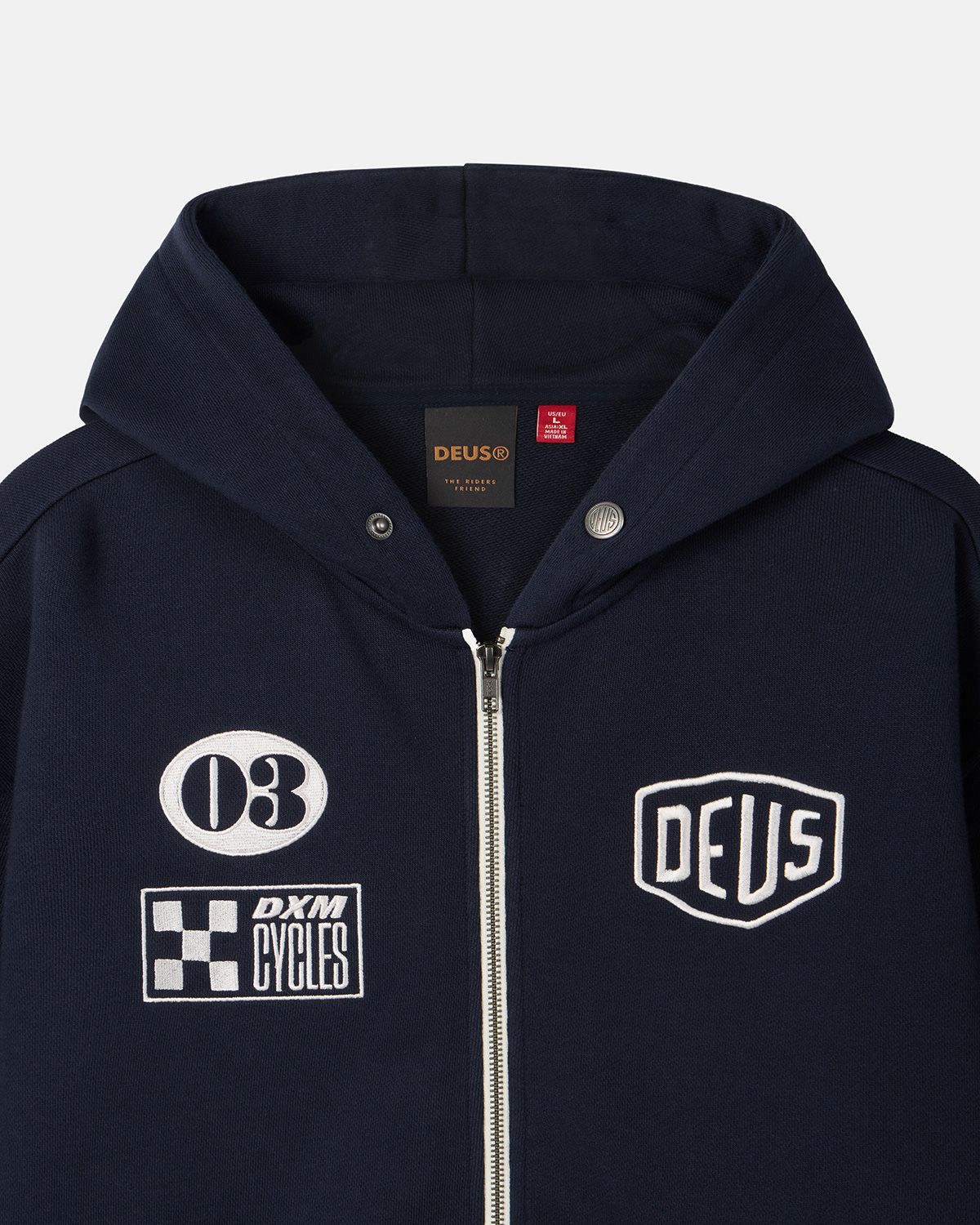 데우스 엑스 마키나(DEUS EX MACHINA) Custom Zip Hoodie_Dark Navy