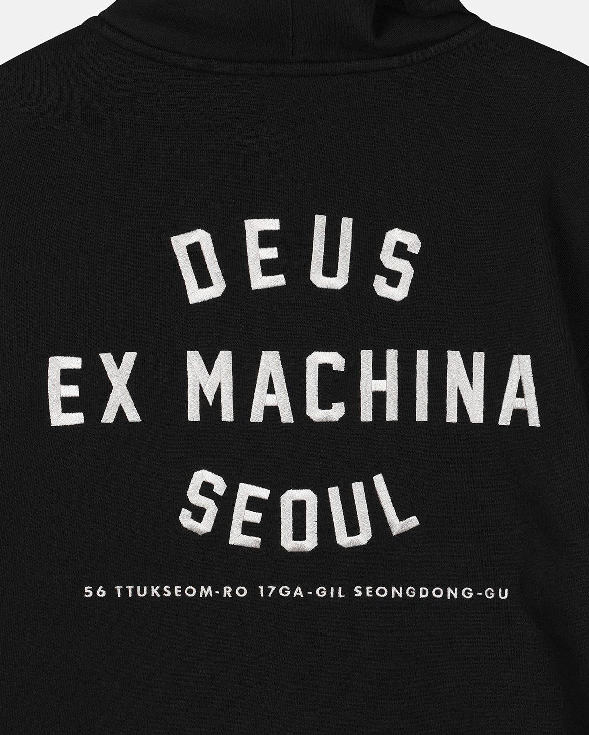 데우스 엑스 마키나(DEUS EX MACHINA) W. Seoul College Address Zip Hoodie_Black