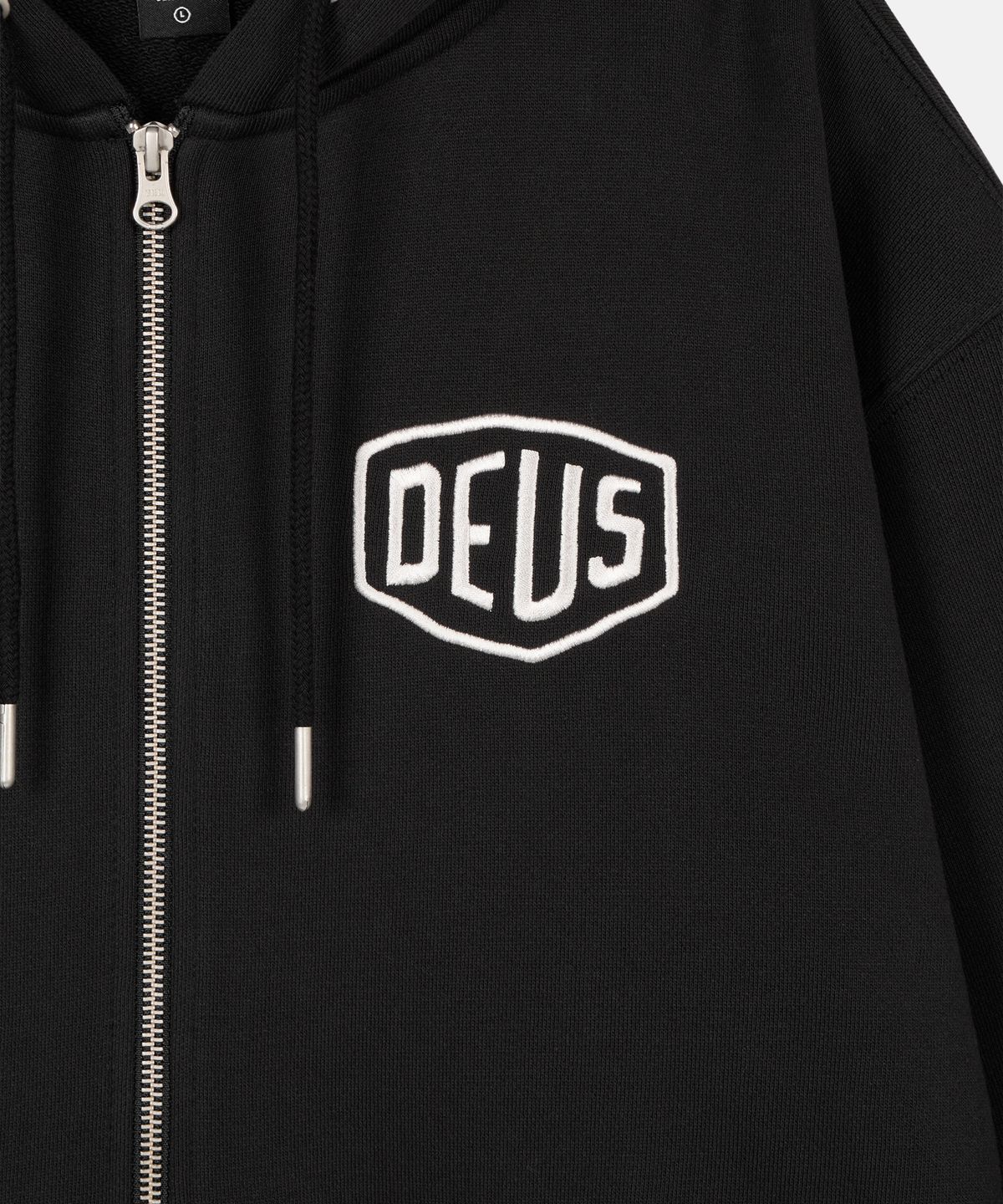 데우스 엑스 마키나(DEUS EX MACHINA) Seoul College Address Zip Hoodie_Black