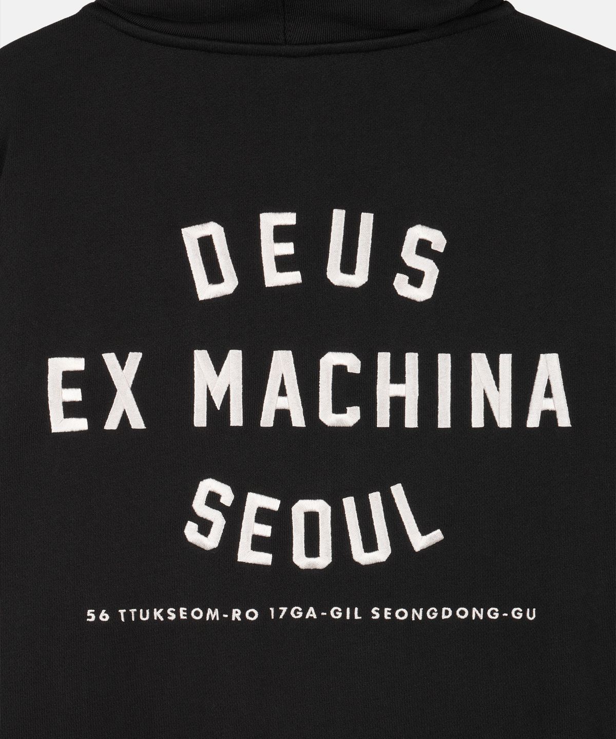 데우스 엑스 마키나(DEUS EX MACHINA) Seoul College Address Zip Hoodie_Black