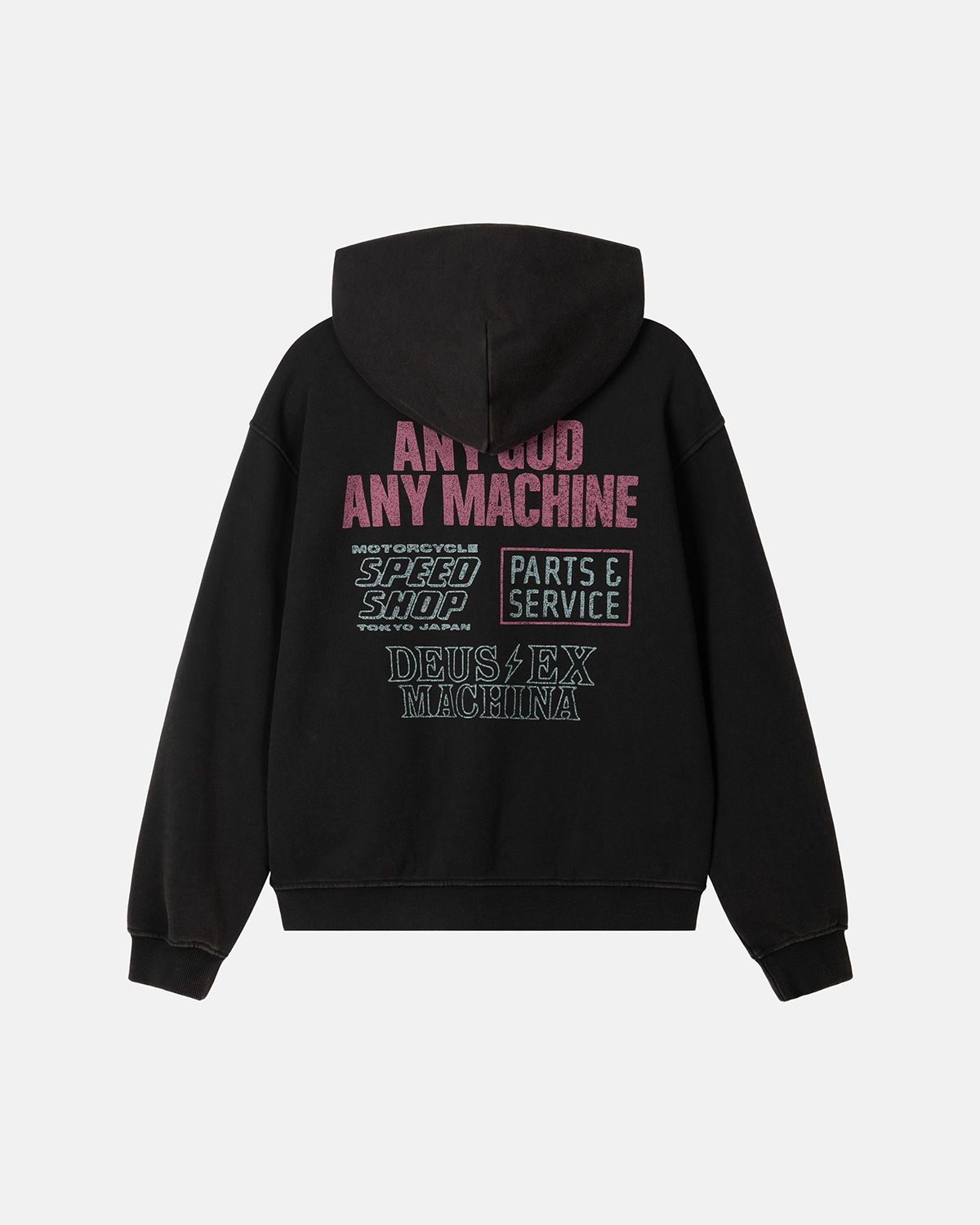 데우스 엑스 마키나(DEUS EX MACHINA) Graphic Zip Hoodie_Black