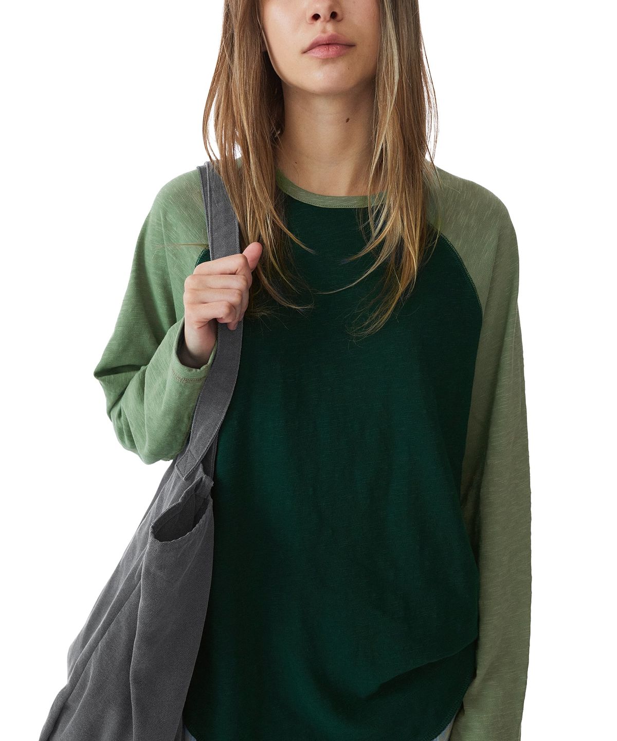 썬러브투어(SUNLOVETOUR) Slub Raglan LS Tee Green