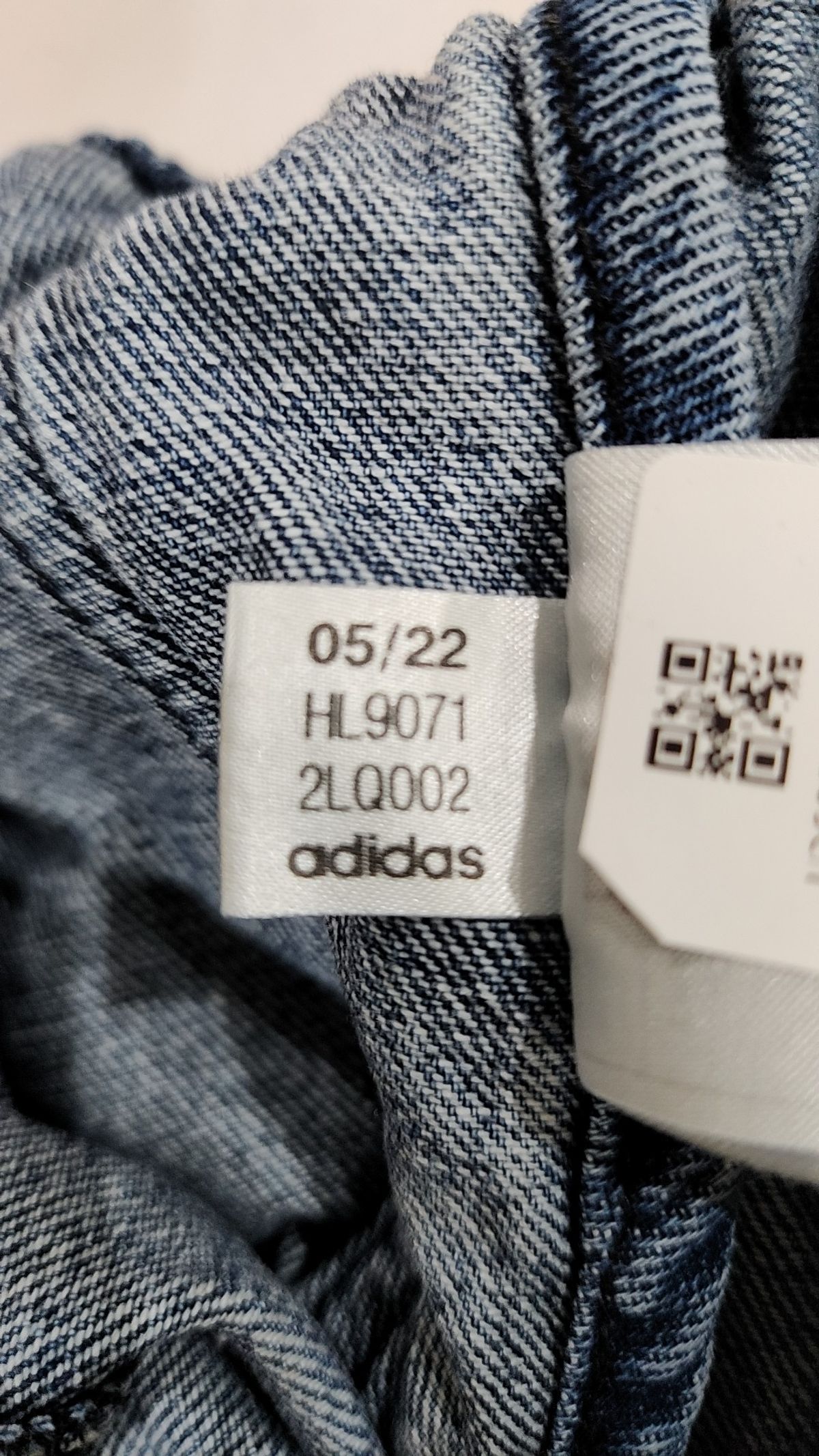 아디다스(ADIDAS) 미드 웨이스트 데님  숏 팬츠 - 블루 / HL9071 2XS