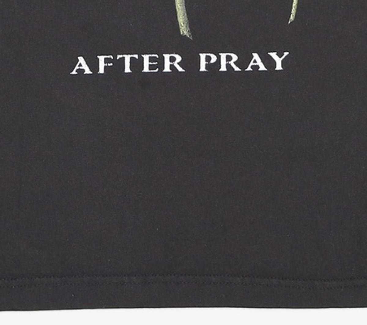 애프터프레이(AFTER PRAY) 리어 플라워 티셔츠 블랙 L
