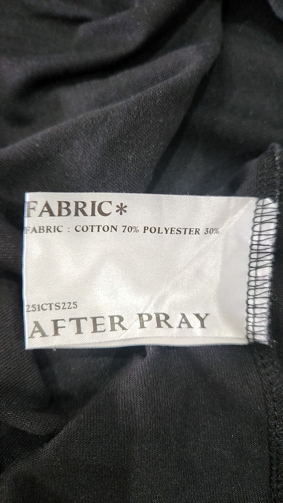애프터프레이(AFTER PRAY) 리어 플라워 티셔츠 블랙 L