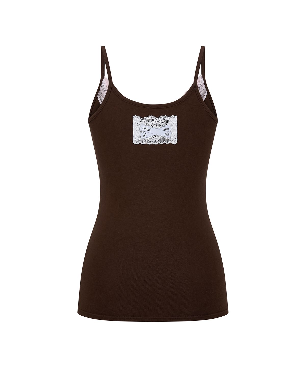 일리오(ILLIO) [빛오 x 일리오] Pink-Brown Lace layered sleeveless