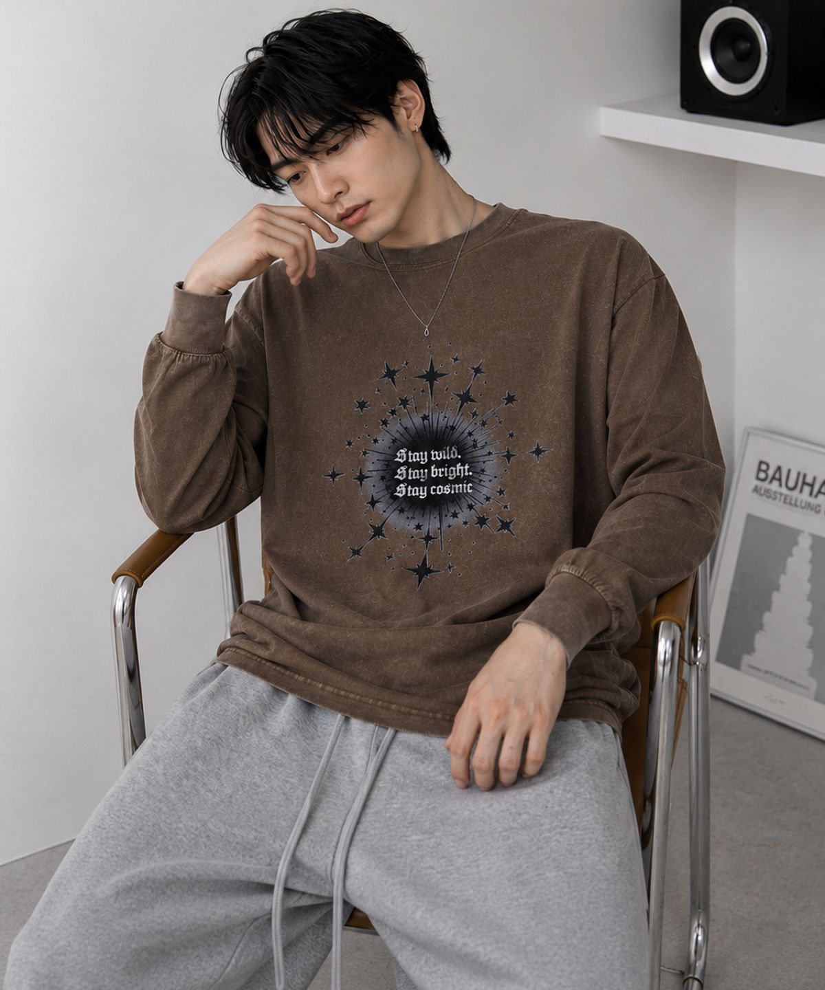 도톤(DOTON) STELLAR BURST ACID LONG SLEEVE  (Grey)