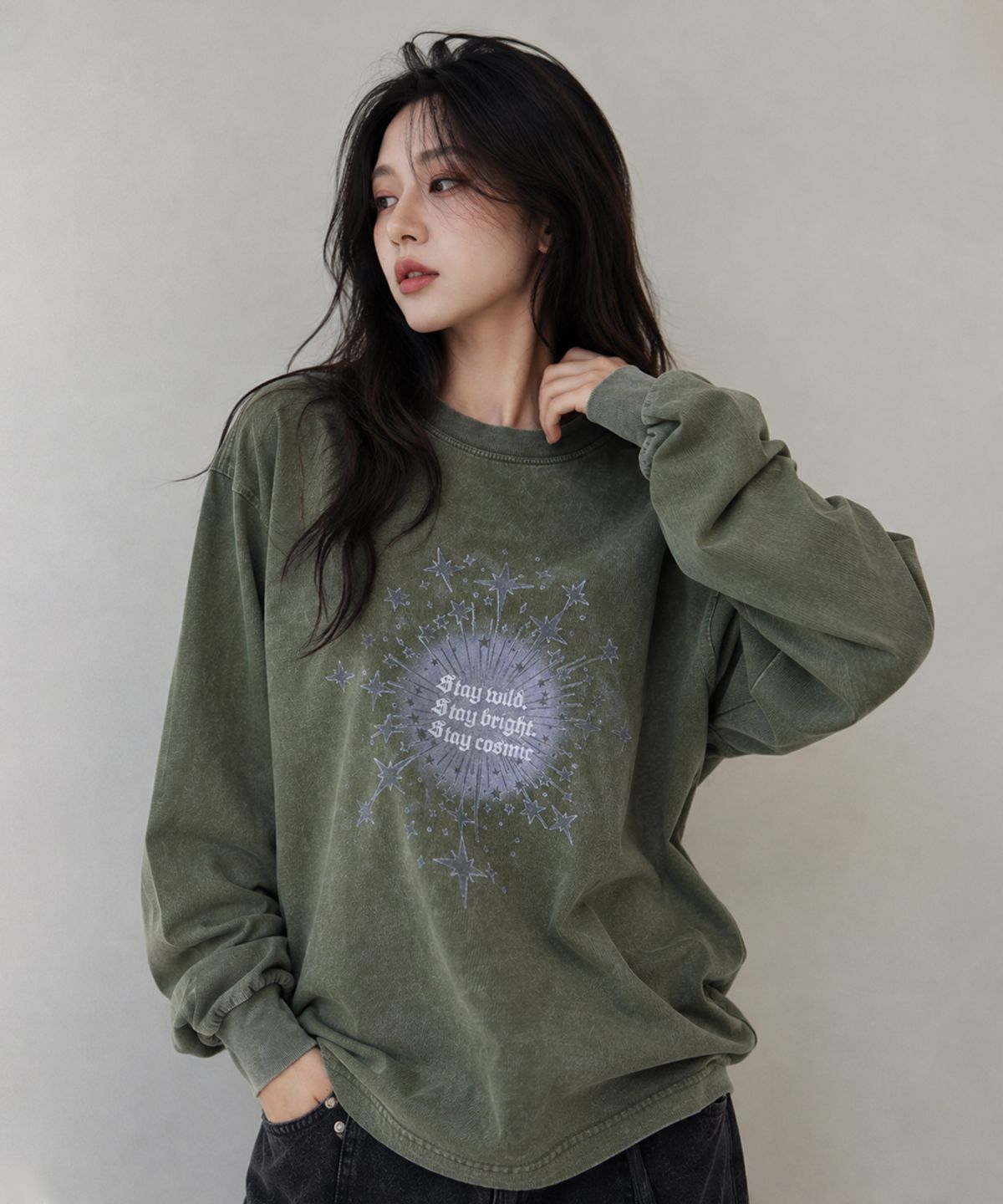 도톤(DOTON) STELLAR BURST ACID LONG SLEEVE (Black)