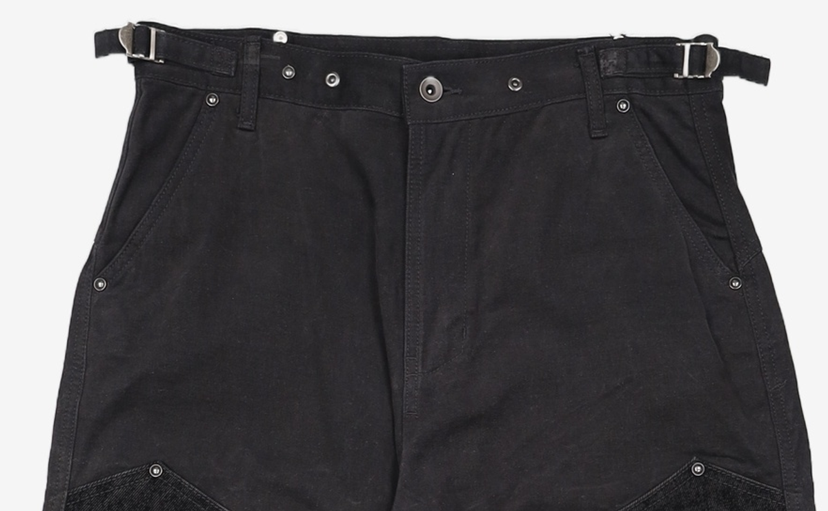 이티씨이(ETCE) VELVET DOUBLE KNEE PANTS (BLACK) M
