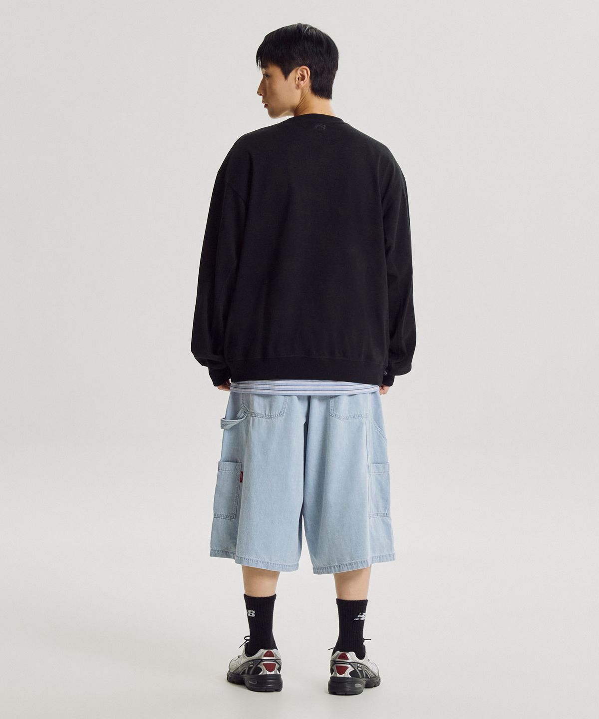 뉴발란스(NEW BALANCE) NBNCG4A013 / MINIMAL HEART COLLECTION 헤리티지 경량 맨투맨 (BLACK)