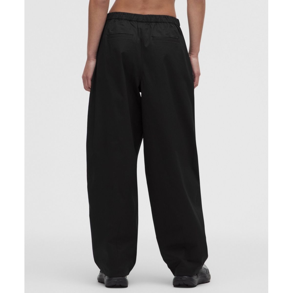 룰루레몬(LULULEMON) 우븐 배럴 레그 미드라이즈 팬츠 *아시아 핏  BLK