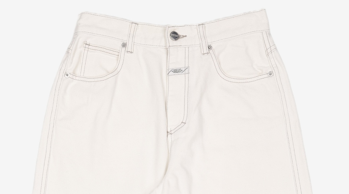 마리떼 프랑소와 저버(MARITHÉ + FRANҪOIS GIRBAUD) W PATCH WORK WIDE DENIM PANTS ecru S