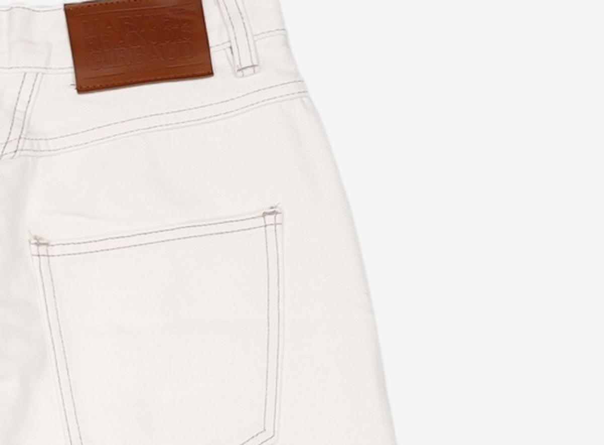마리떼 프랑소와 저버(MARITHÉ + FRANҪOIS GIRBAUD) W PATCH WORK WIDE DENIM PANTS ecru S