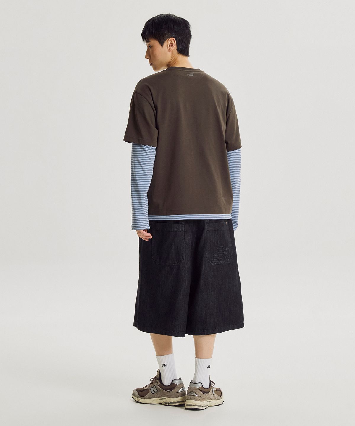 뉴발란스(NEW BALANCE) NBNDG4A013 / MINIMAL HEART COLLECTION 레이어드 긴팔티 (BROWN)