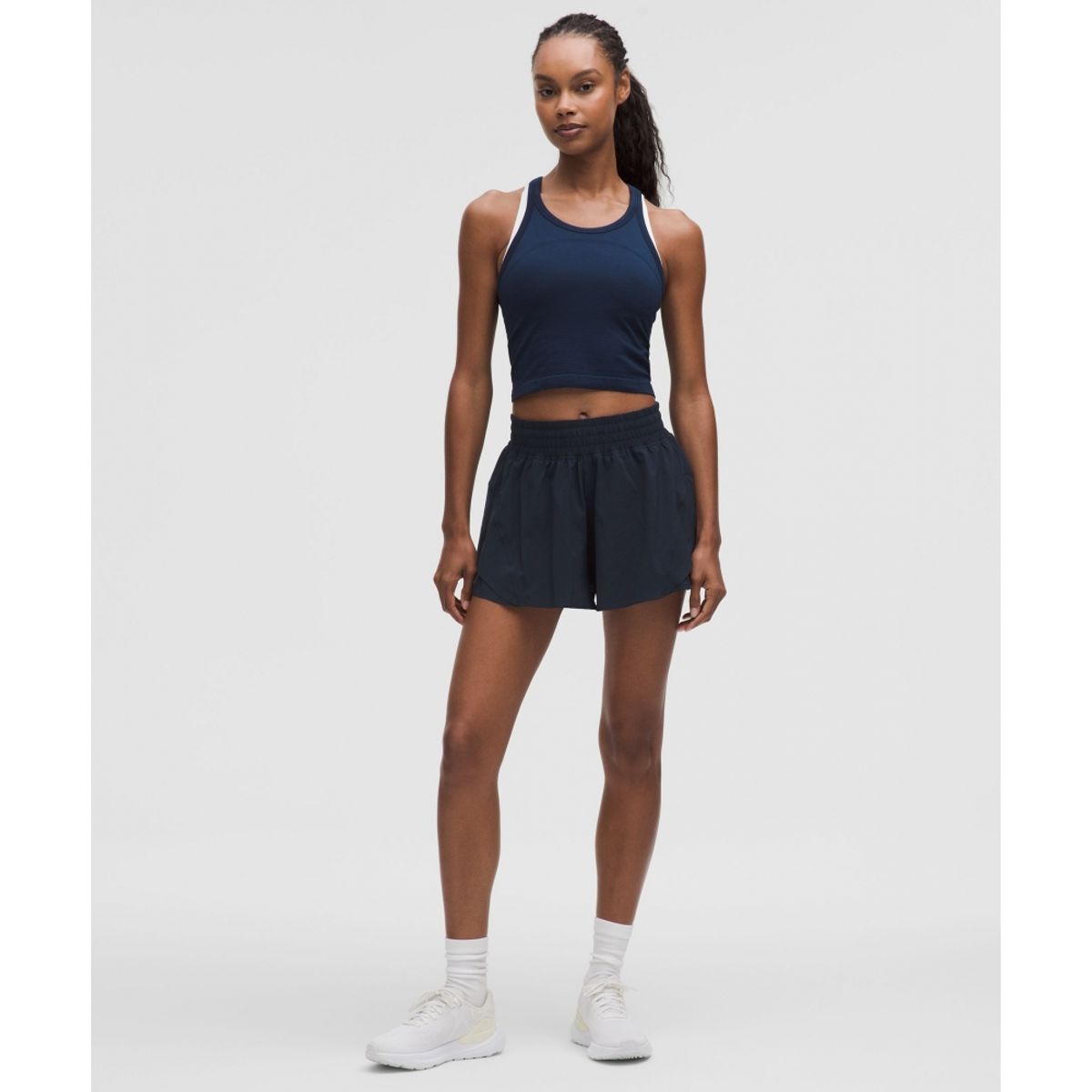 룰루레몬(LULULEMON) 셰이크 잇 아웃 하이라이즈 러닝 쇼츠 2.5inch  TRNV