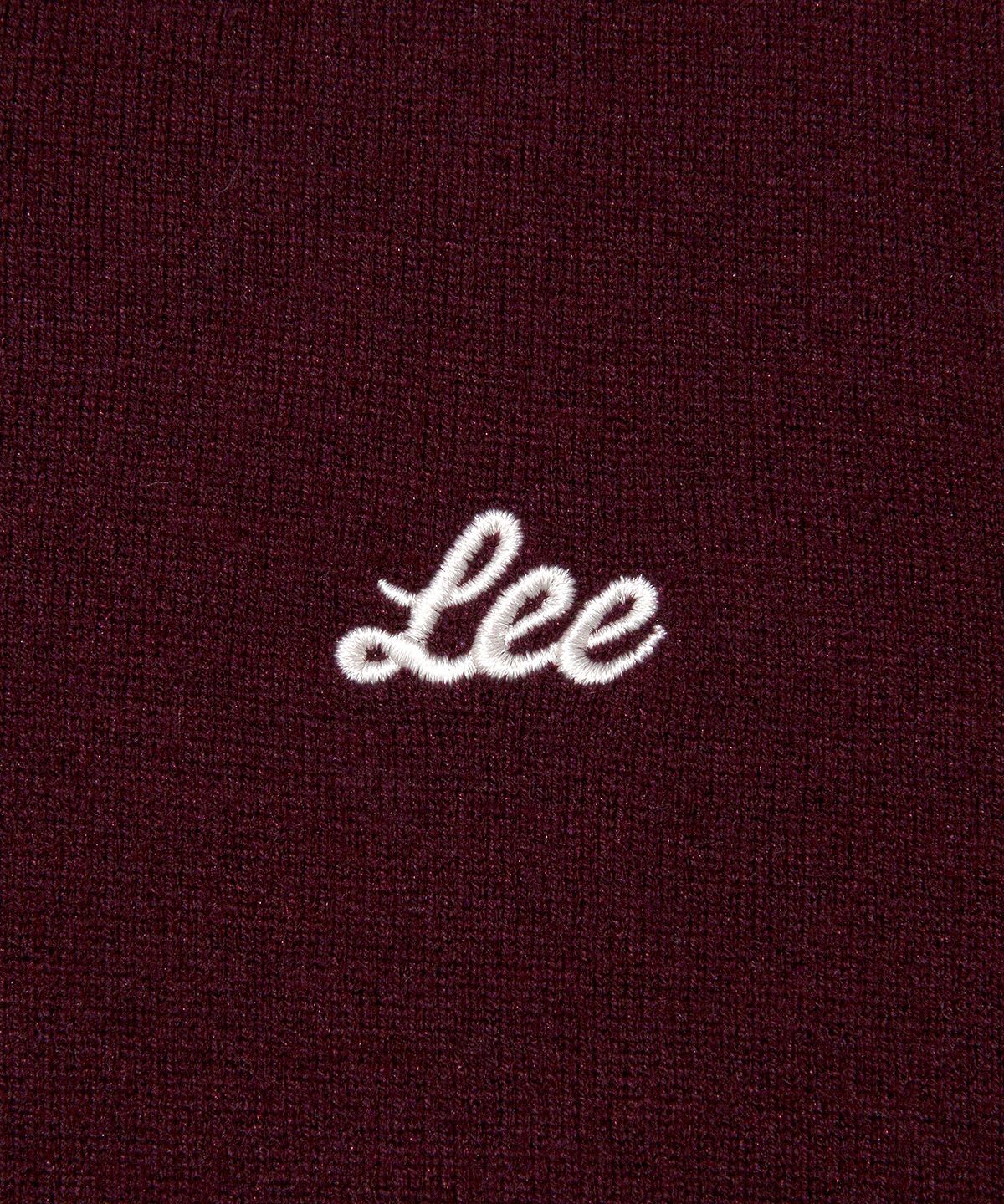 리(LEE) 우먼 메리노울 라운드 가디건 버건디