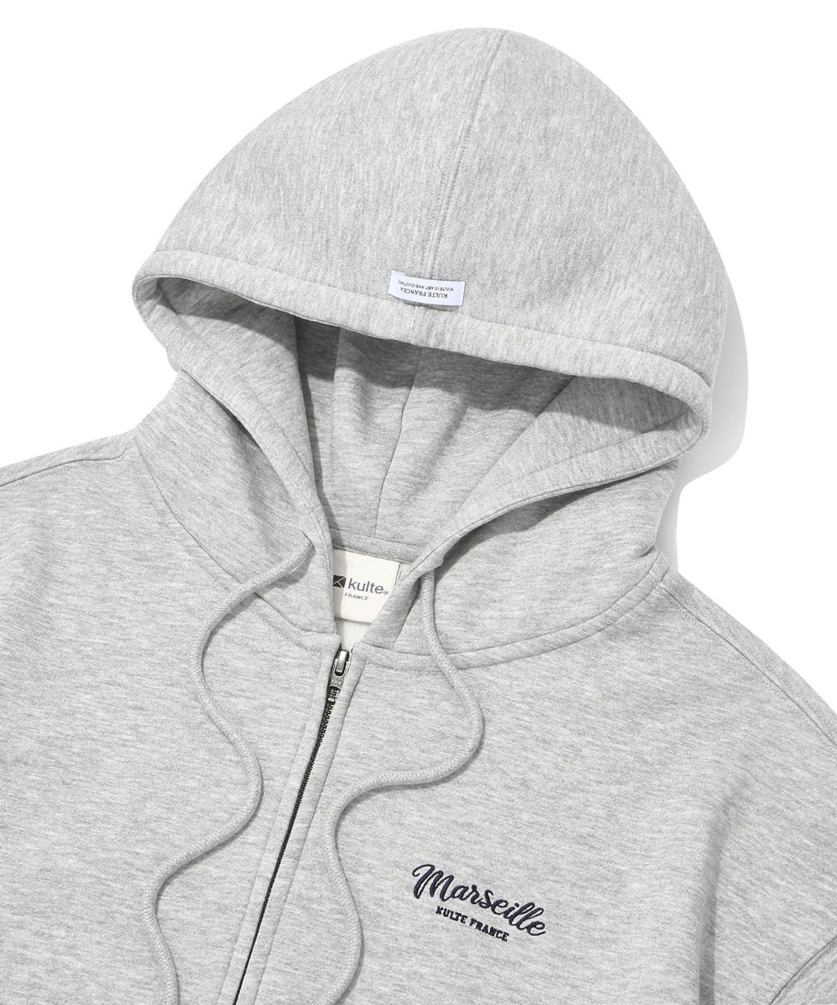 쿨트(KULTE) MARSEILLE EMB HOOD ZIP-UP_M.GREY