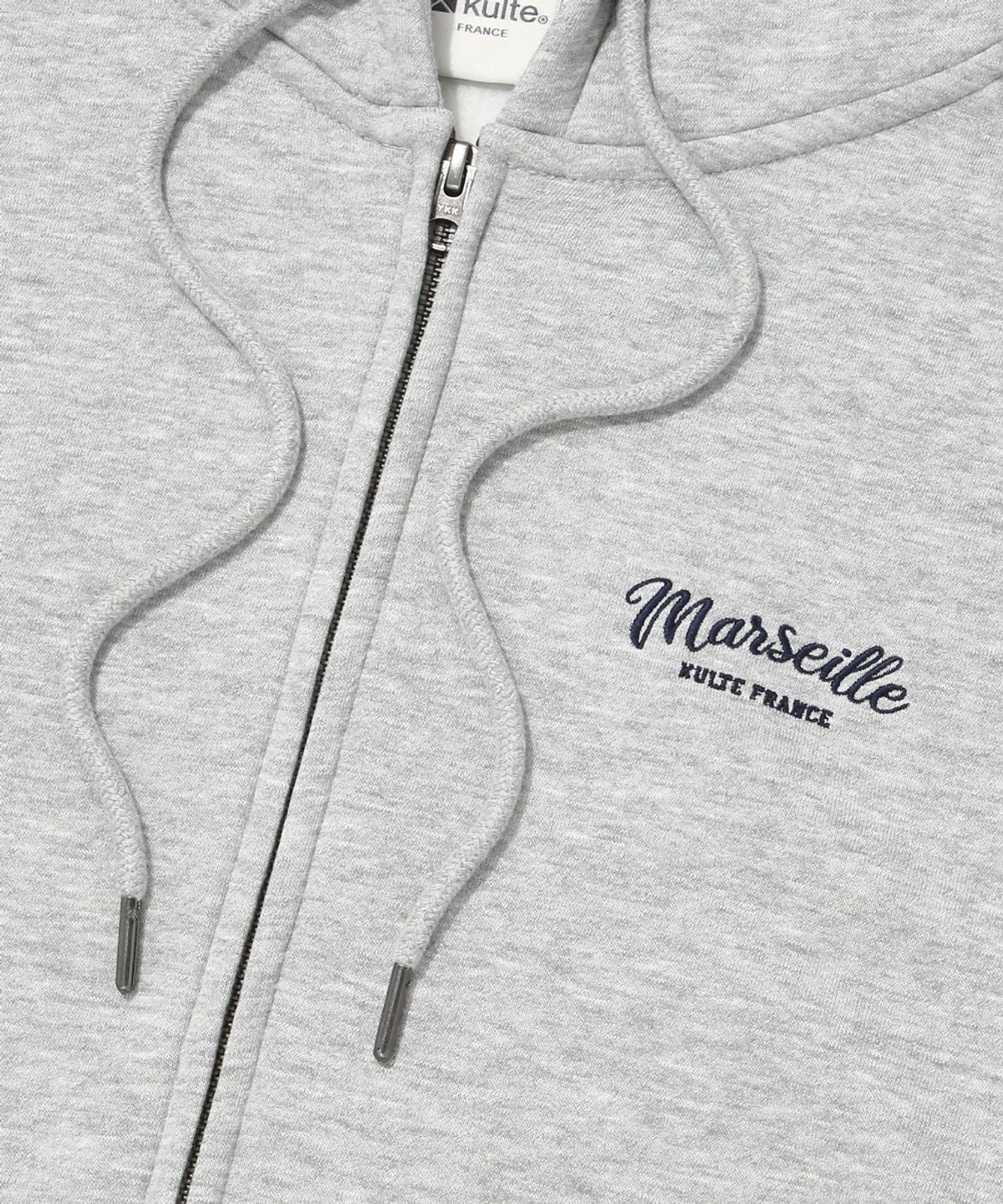 쿨트(KULTE) MARSEILLE EMB HOOD ZIP-UP_M.GREY