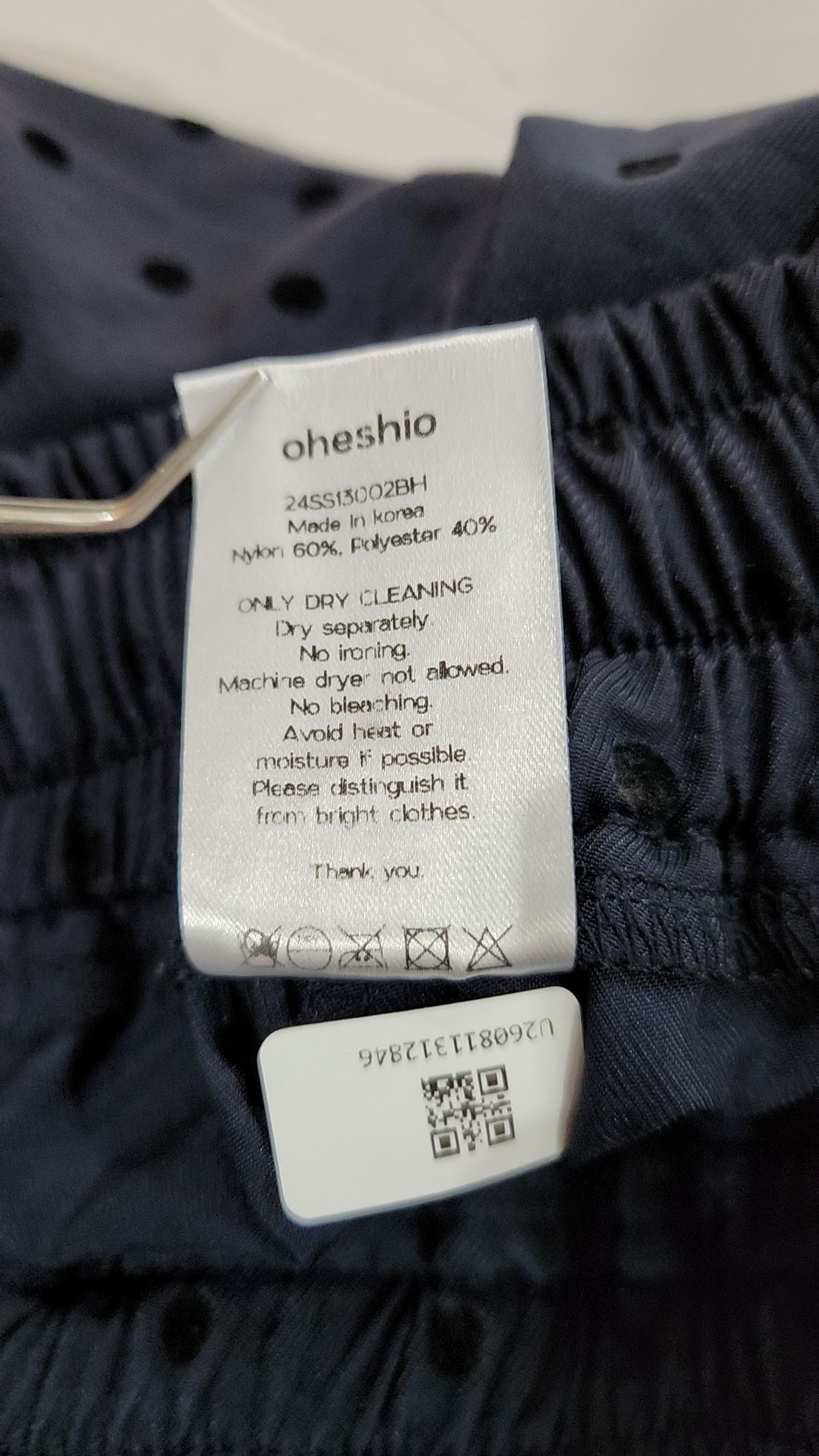 오헤시오(OHESHIO) dot track shorts (black) S