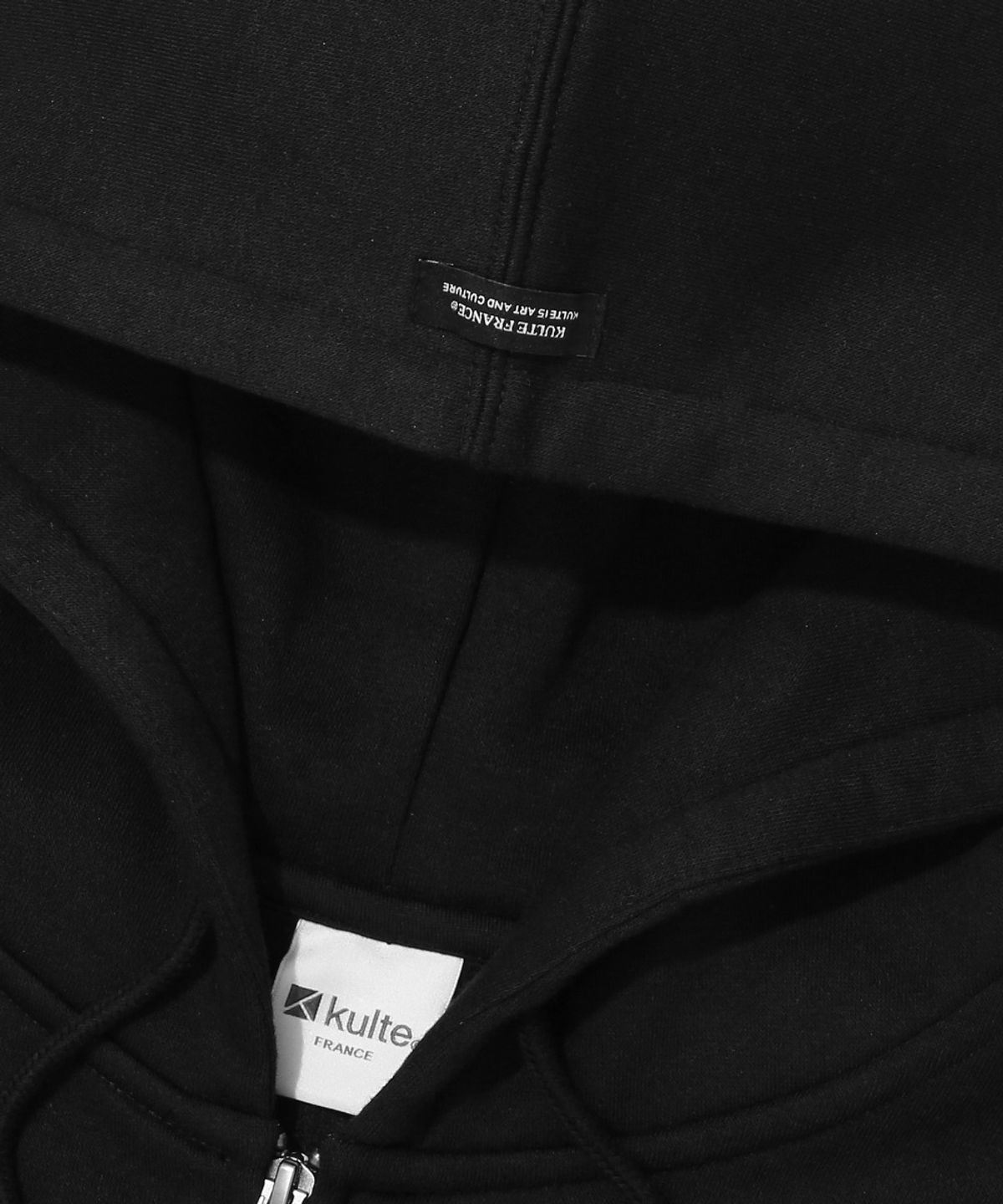 쿨트(KULTE) MARSEILLE EMB HOOD ZIP-UP_BLACK