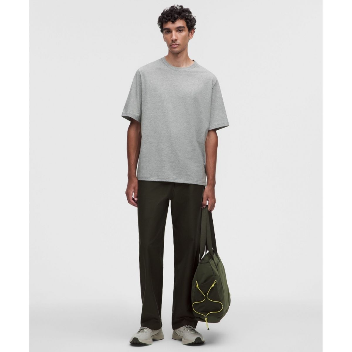 룰루레몬(LULULEMON) 에브리데이 코튼 블렌드 릴랙스드 티셔츠 *헤더드  HCMG
