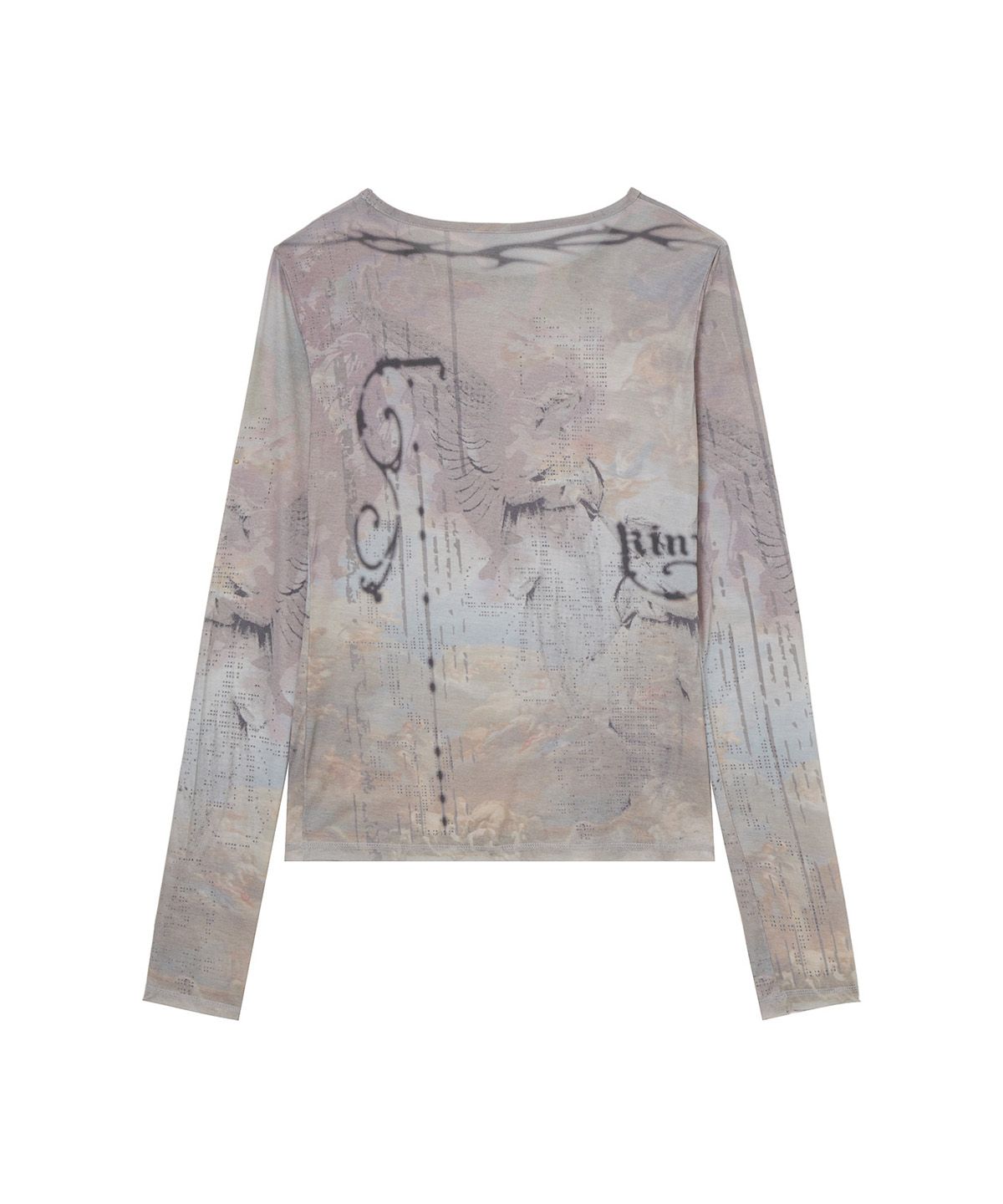 다이닛(DEINET) SHEER TATTOO LONGSLEEVE IN PURPLE