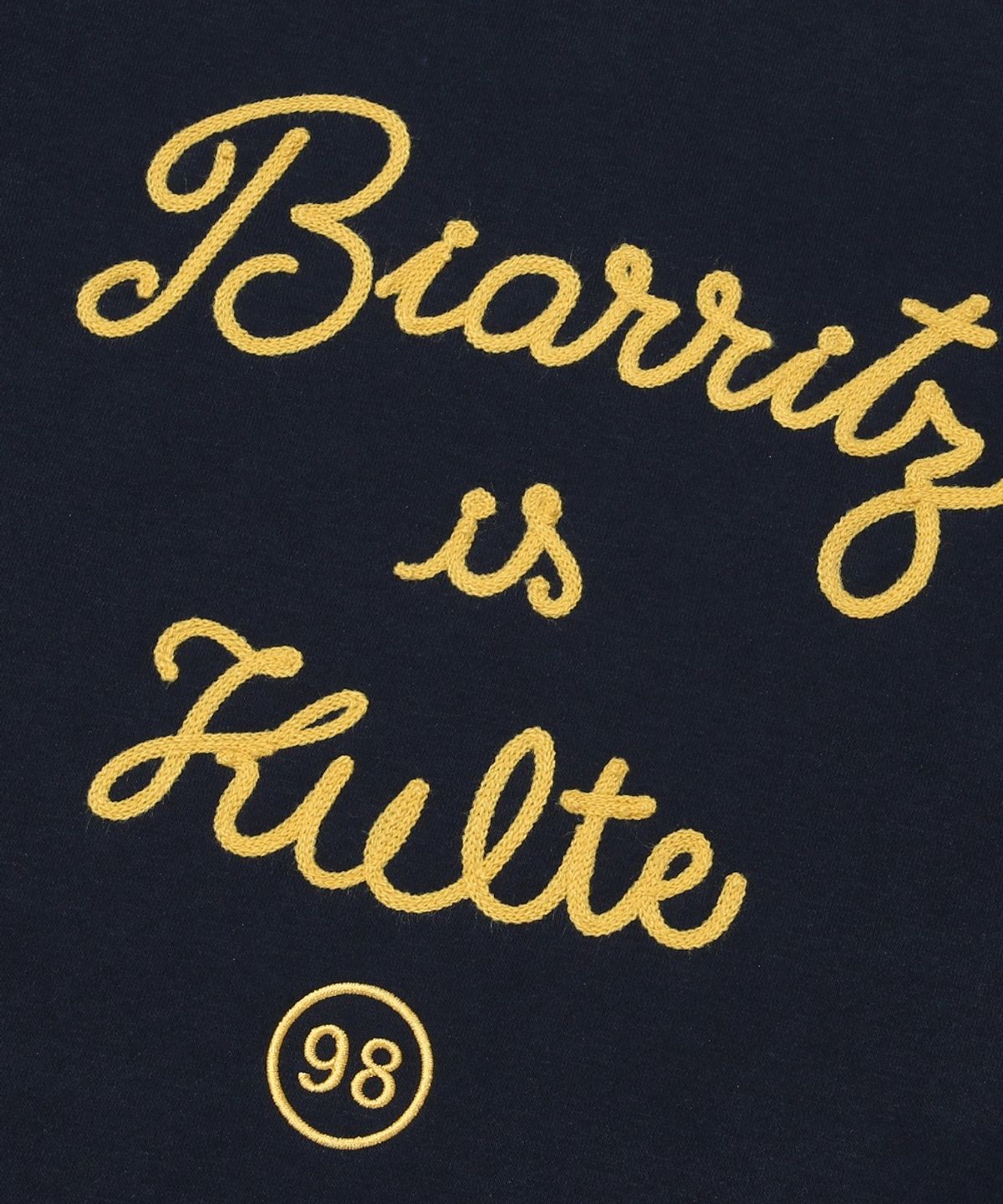 쿨트(KULTE) LETTERING CHAIN EMB CREWNECK_NAVY