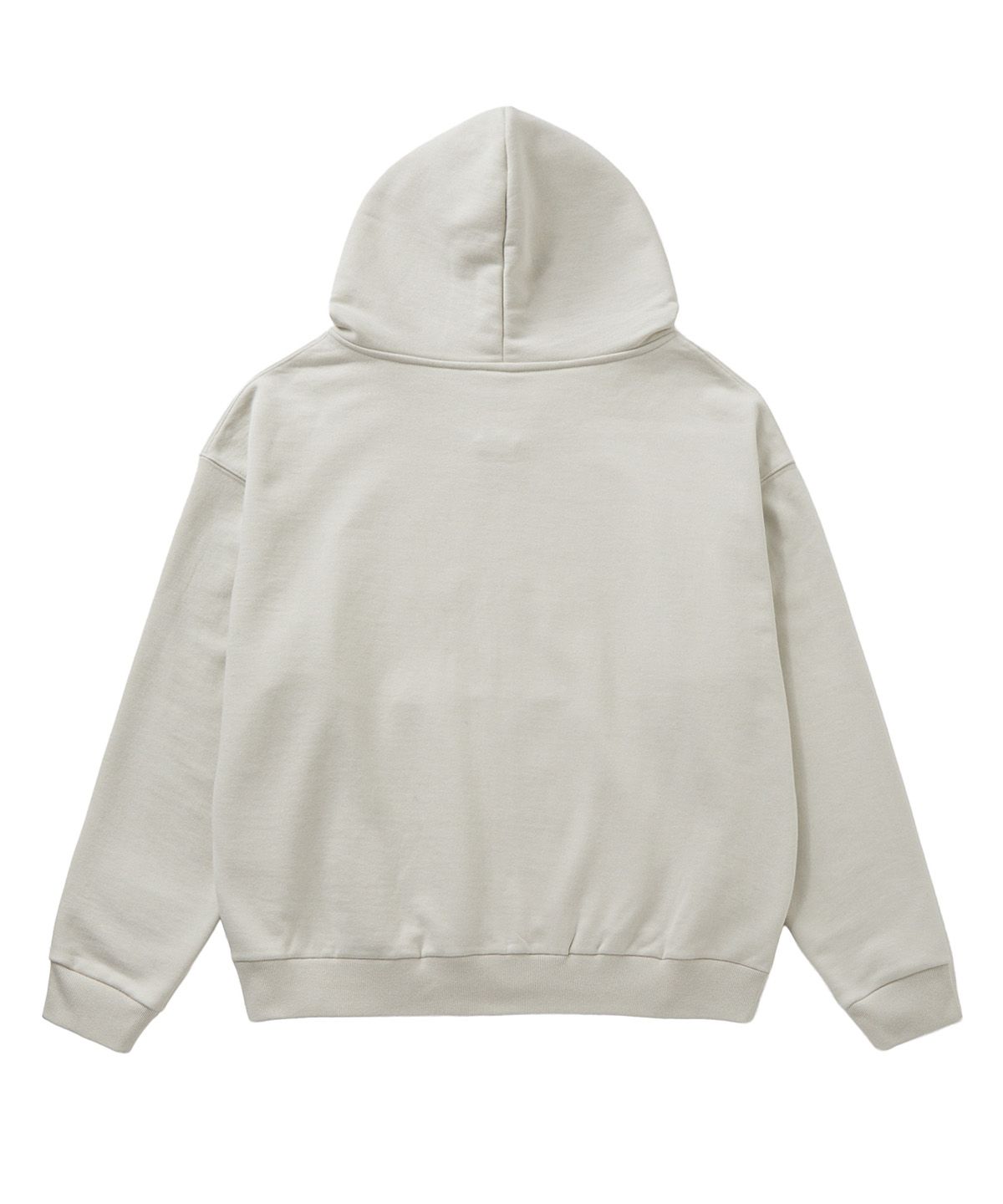 다이닛(DEINET) APPLIQUE ABLE OVERSIZE HOOD ZIP UP IN GREY
