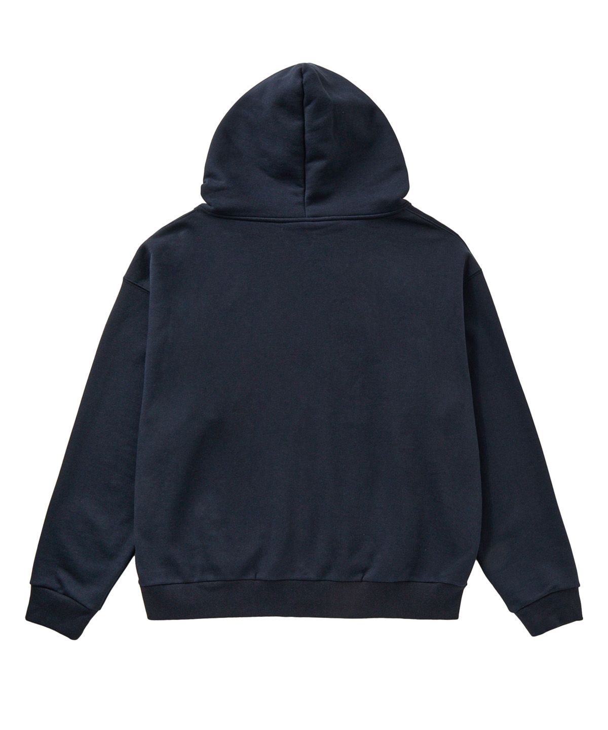 다이닛(DEINET) APPLIQUE ABLE OVERSIZE HOOD ZIP UP IN NAVY