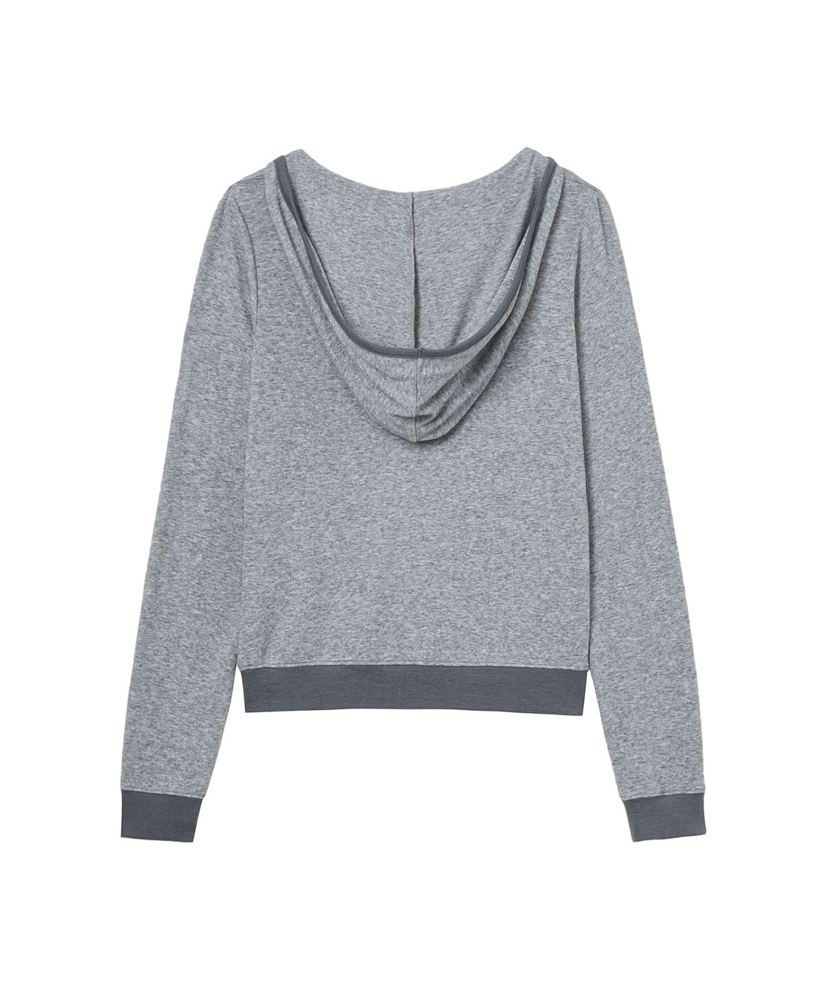 다이닛(DEINET) V-NECK HOODIE IN MELANGE GREY