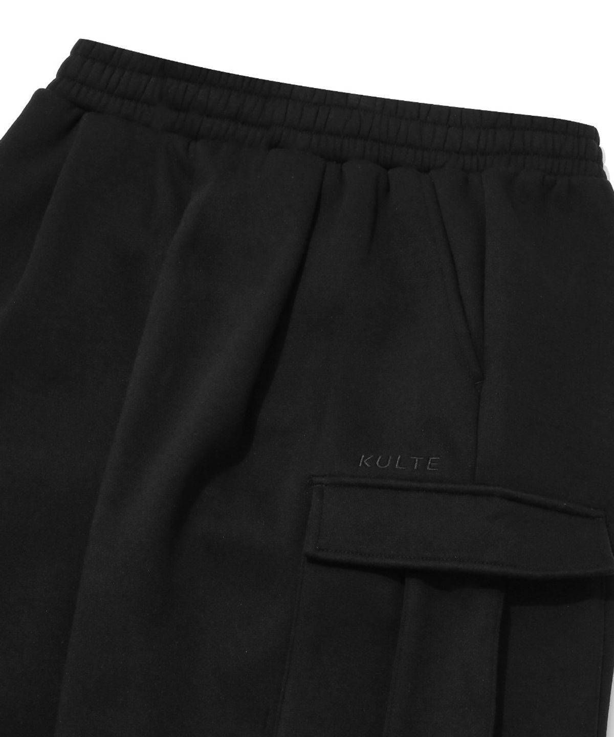 쿨트(KULTE) DAILY FLEECE CARGO PANTS_BLACK