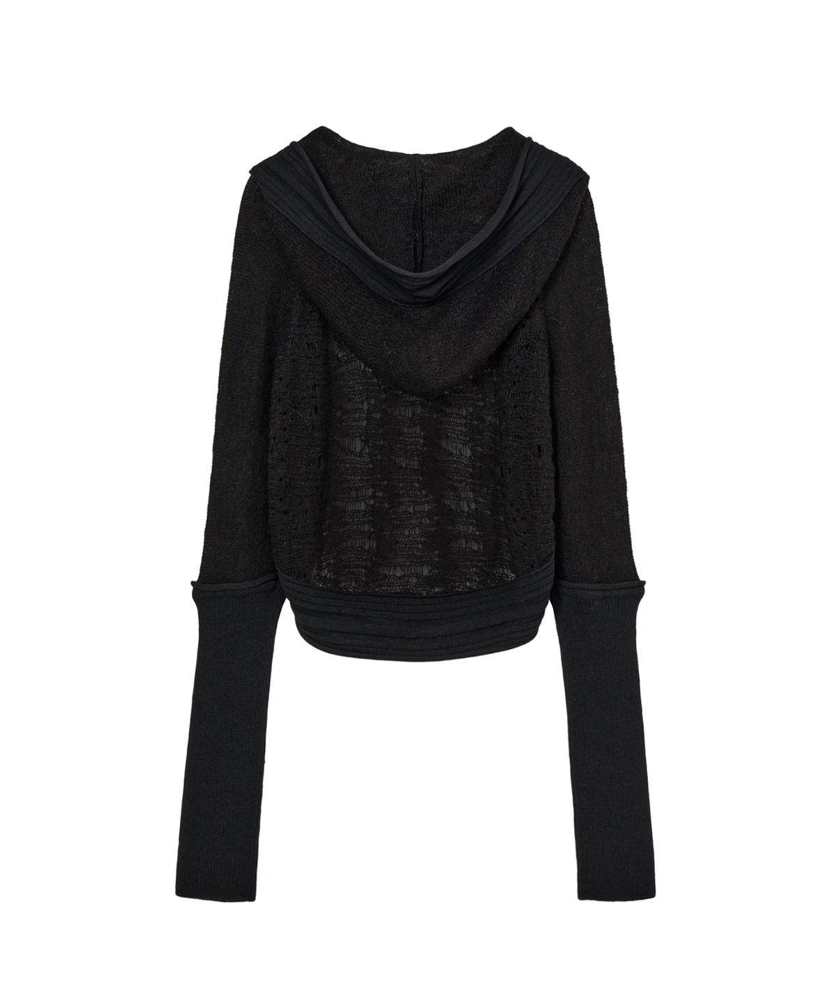 다이닛(DEINET) DISTRESSED SLEEVE WARMER BOLERO KNIT IN CHARCOAL