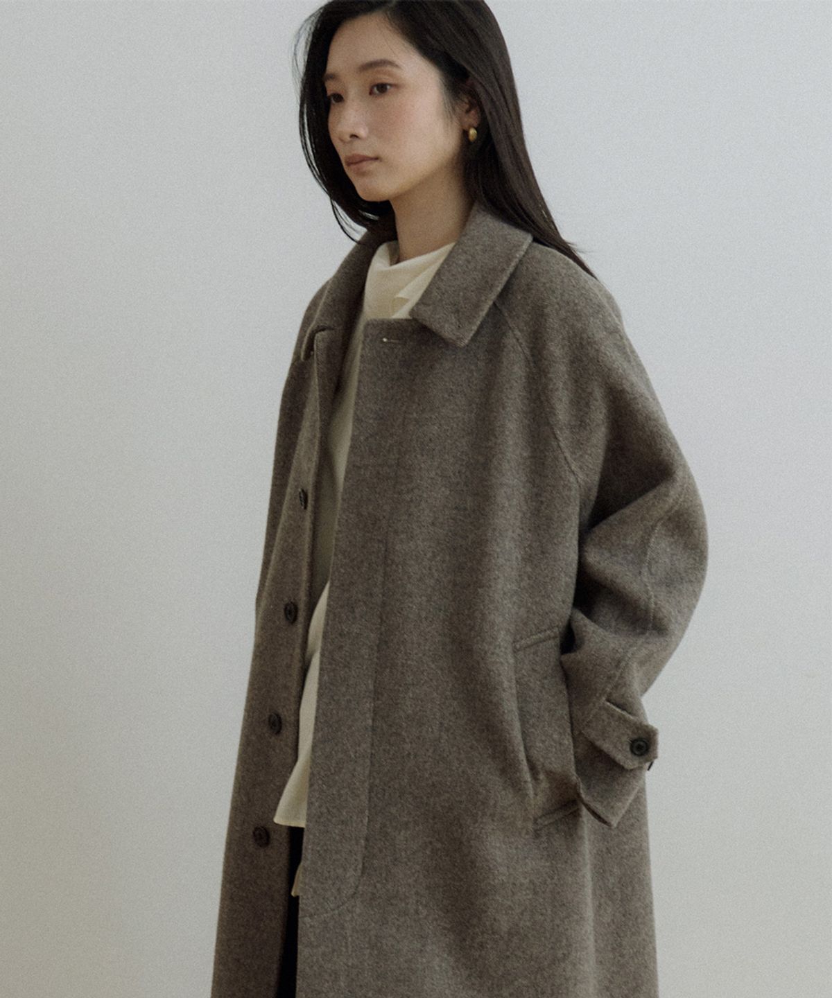 링서울(LINGSEOUL) handmade herringbone coat-brown
