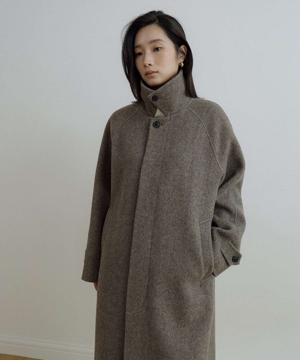 링서울(LINGSEOUL) handmade herringbone coat-brown