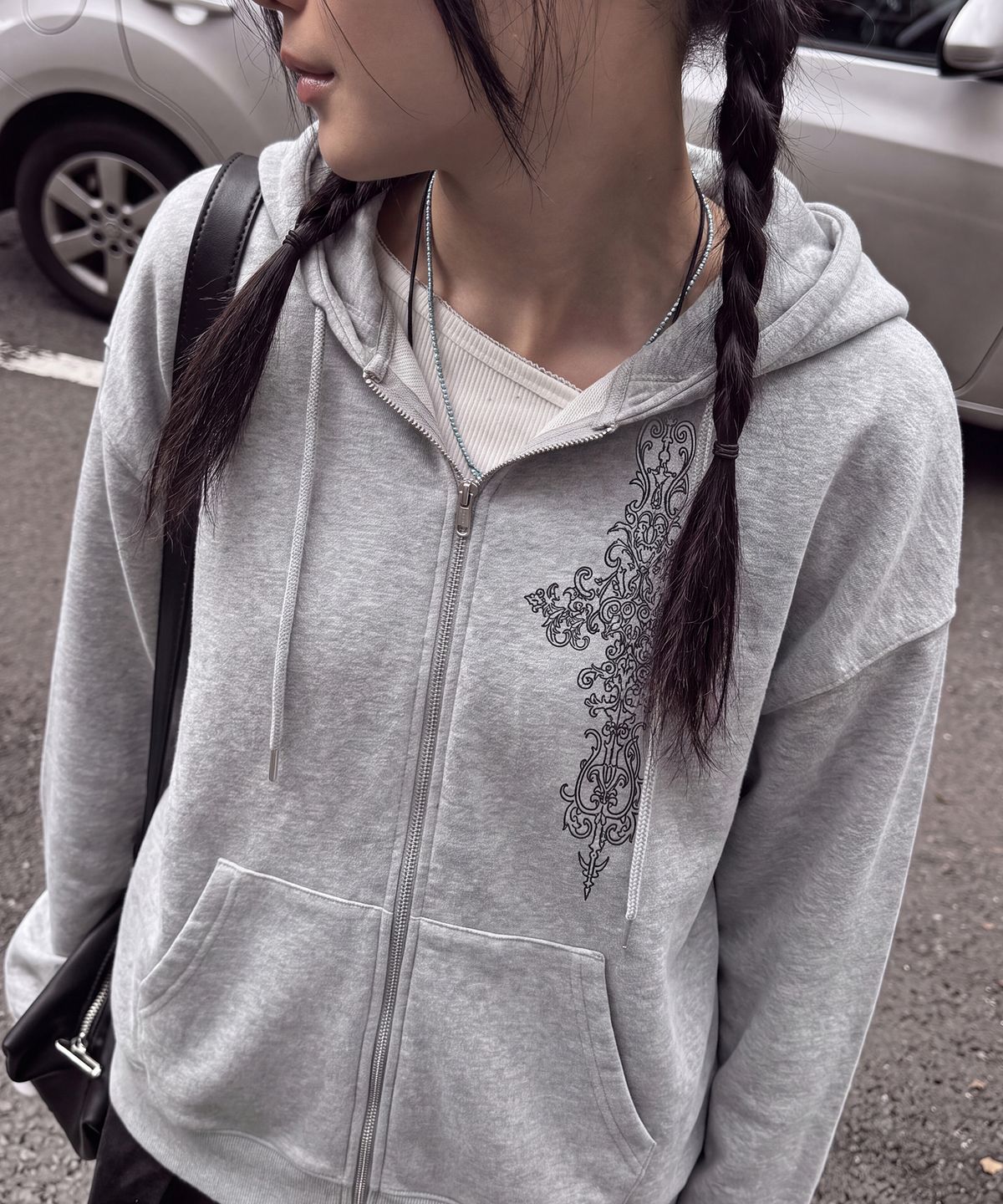 그레이버(GRAVER) [UNISEX]SIM CROSS 후드집업_4color